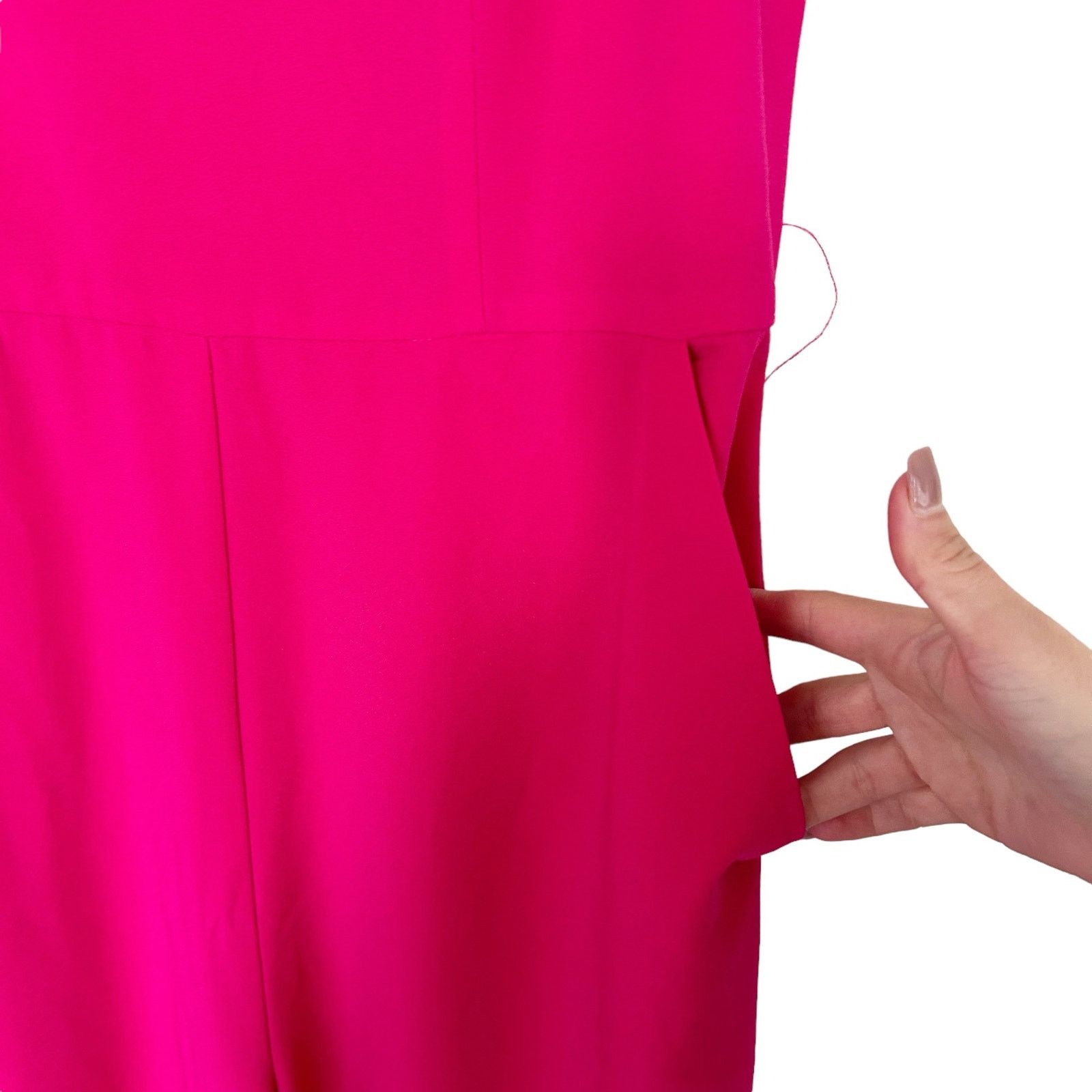 Bebe Bebe Pink Spaghetti Strap Belted Jumpsuit Sz 8 Size 30" / US 8 / IT 44 - 5 Thumbnail
