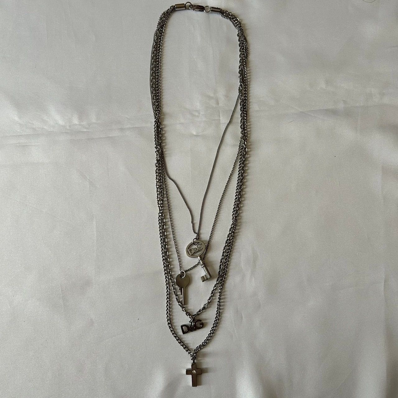 Dolce & Gabbana Dolce&Gabbana Cross Key Charm Necklace Size ONE SIZE - 3 Thumbnail