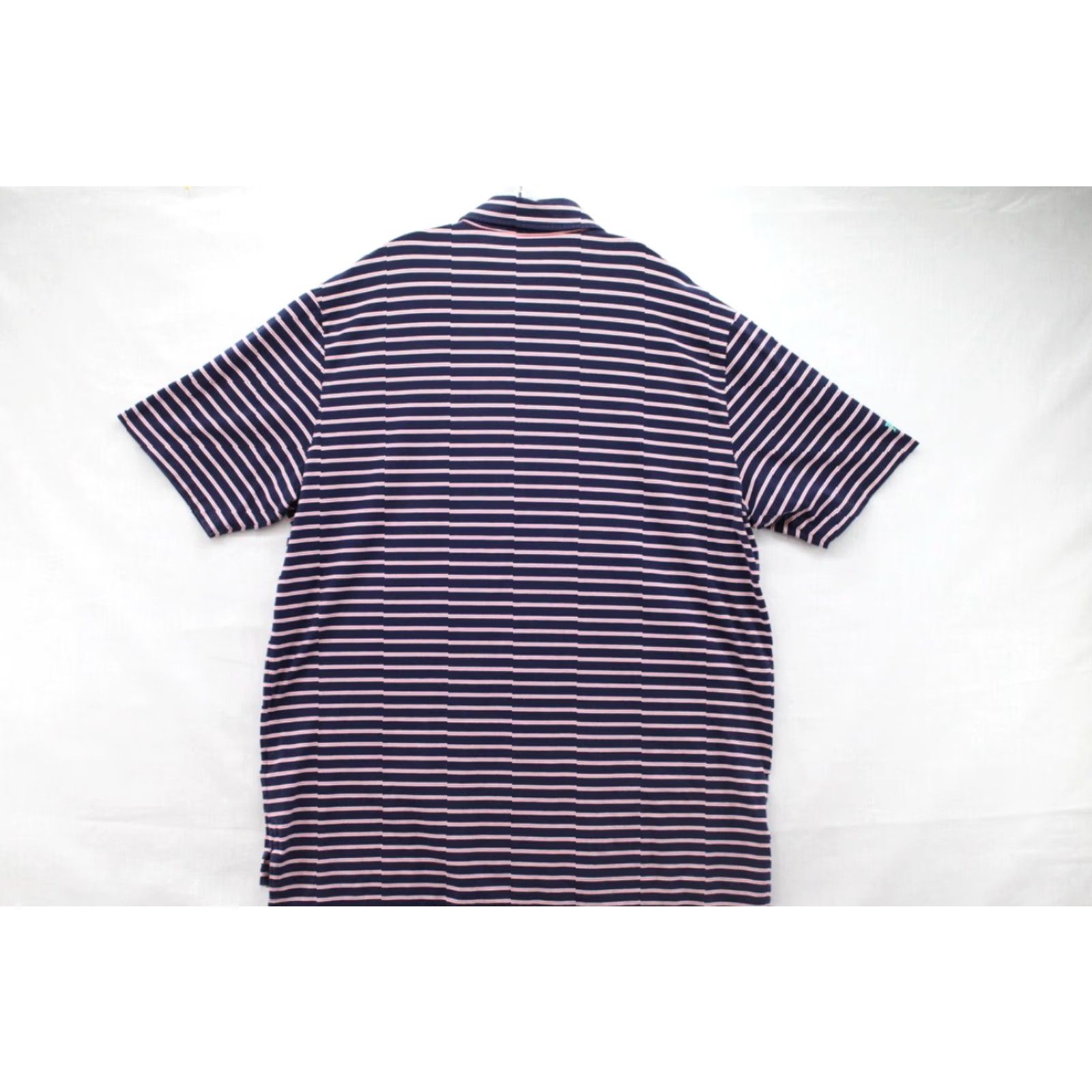 Ralph Lauren VINTAGE Polo Ralph Lauren Shirt Men 2XL Polo Shirt Blue Pink Stripe Stretch Lisle Green Pony Logo Adult XXL Blue Stripe 90s Mens Polo Size US XXL / EU 58 / 5 - 4 Thumbnail
