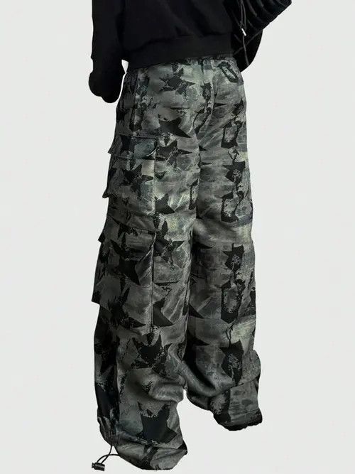 Japanese Brand Parachute Cargo multi-pocket pants gorpcore Wide leg Y2k Size US 30 / EU 46 - 4 Thumbnail