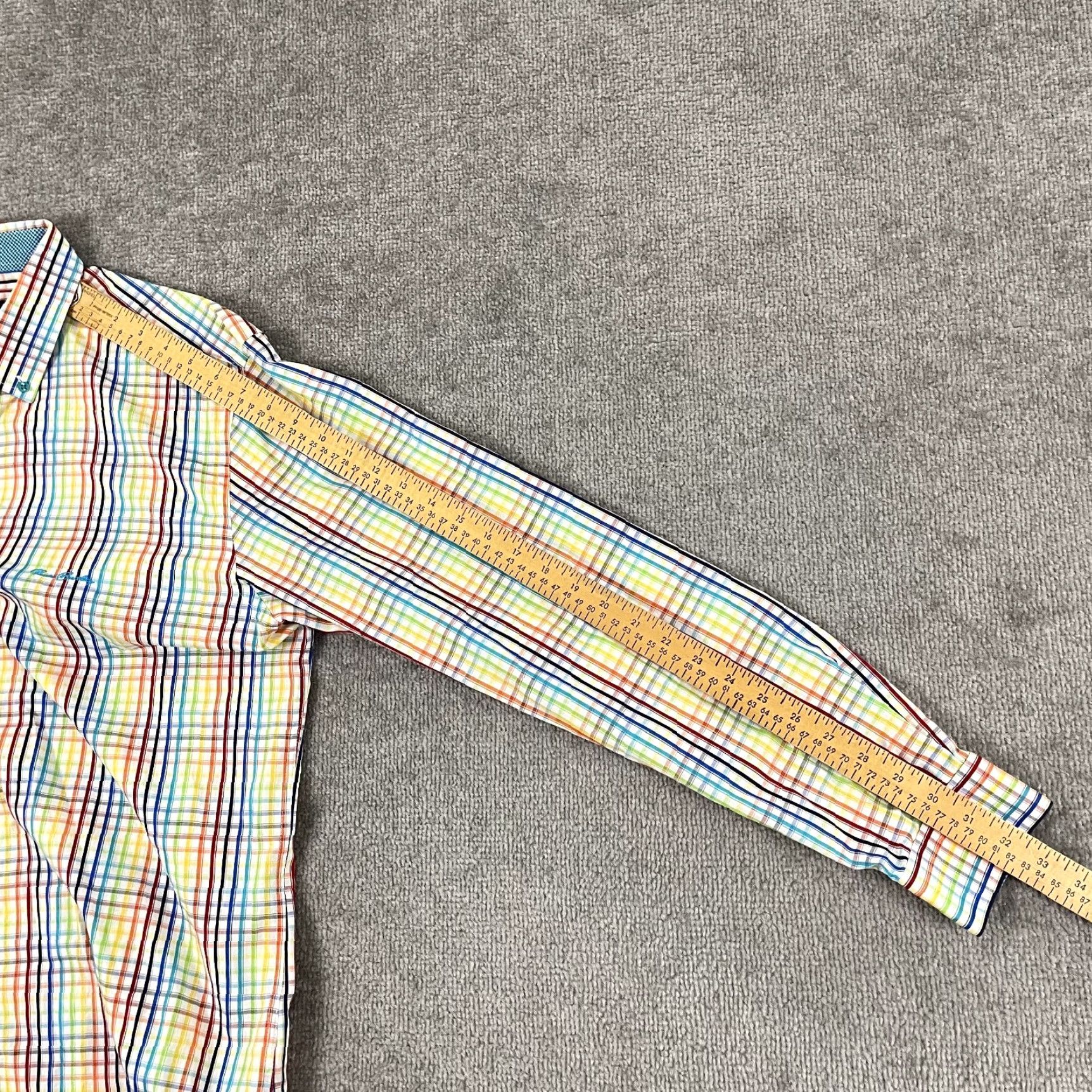 Breitling THOMAS BREITLING Shirt Mens XL Multicolor Striped Plaid Button-Down Preppy Colorful Size US XL / EU 56 / 4 - 7 Thumbnail