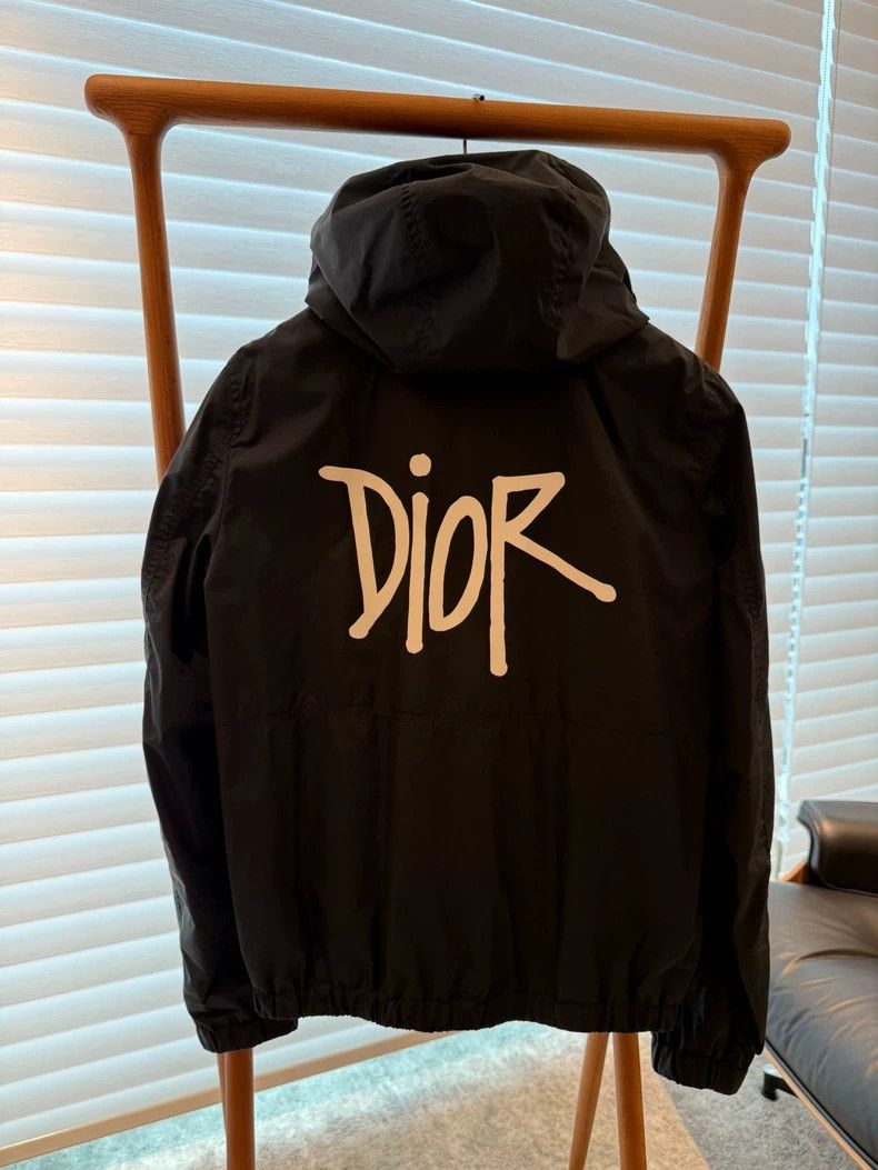 Dior Dior Black front embroidery, back logo hooded zipper jacket Size US S / EU 44-46 / 1 - 1 Thumbnail