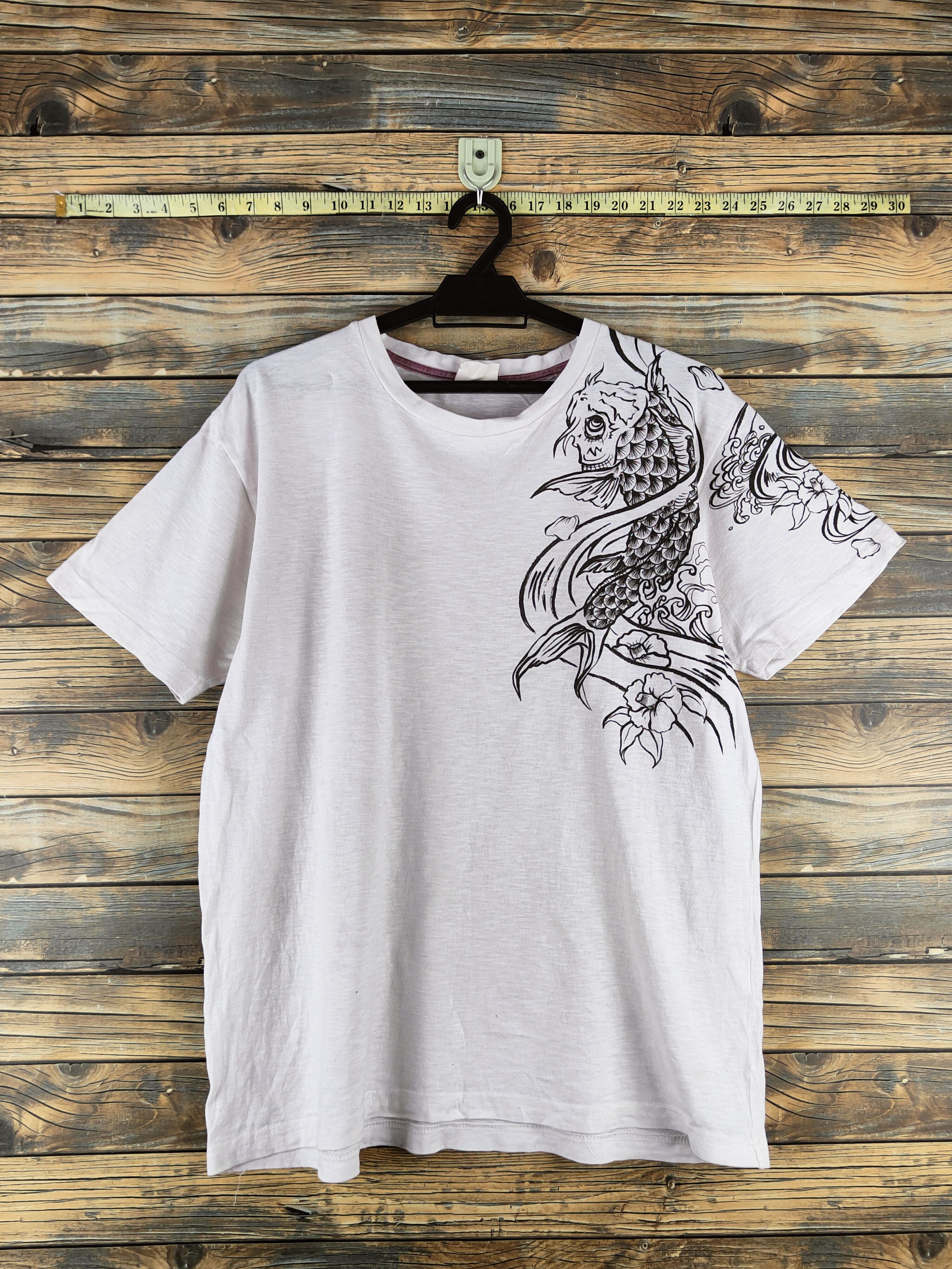 Japanese Brand DL Strange Heaven White Short Sleeve T-shirts #S2879 Size US L / EU 52-54 / 3 - 1 Thumbnail