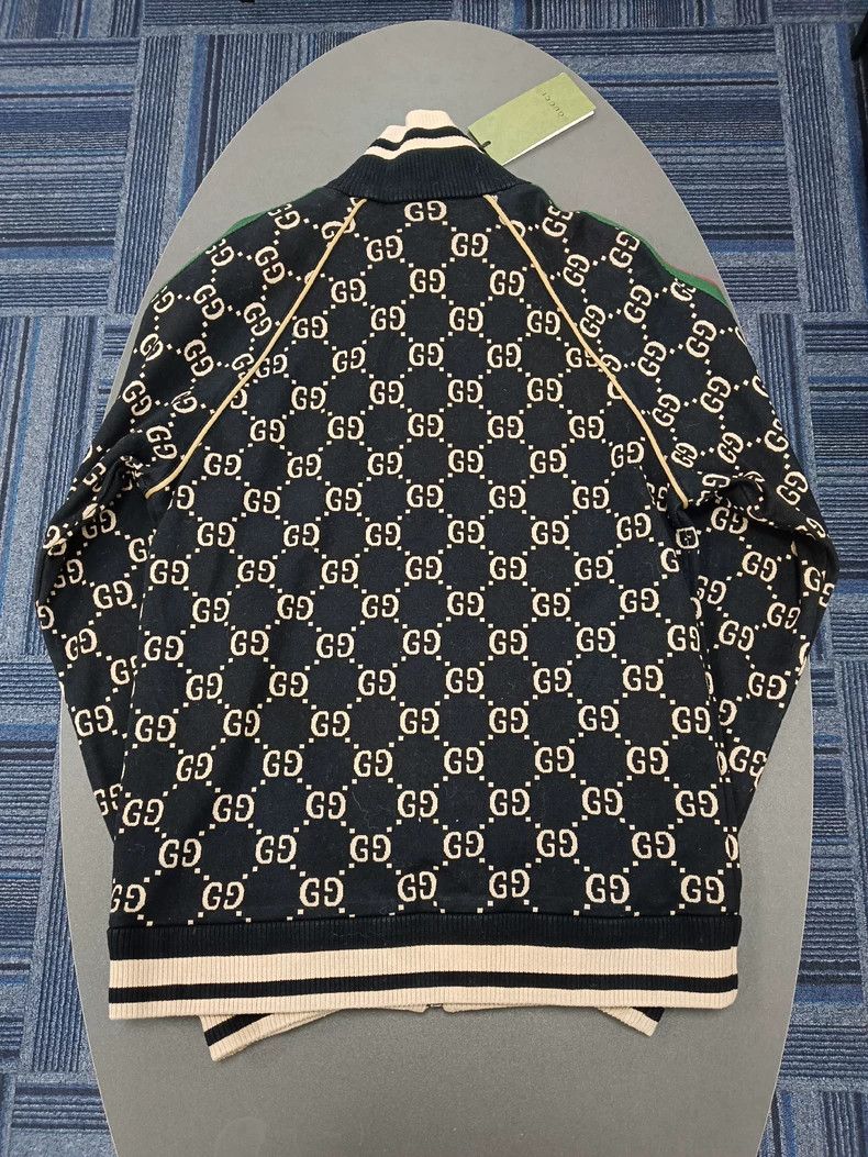 Gucci Gucci Full-print side striped long-sleeved zipper jacket 25 Size US M / EU 48-50 / 2 - 2 Thumbnail