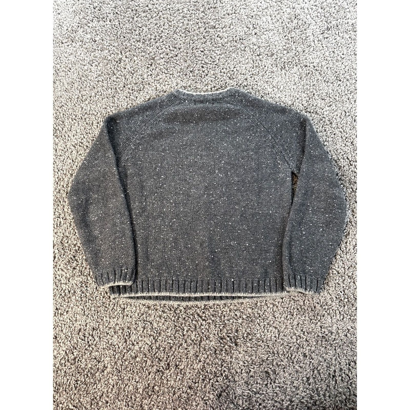 Vintage VINTAGE Woolrich Sweater Womens M Gray Cotton Embroidered Cardinal 90s Pullover Knit Long Sleeve Size M / US 6-8 / IT 42-44 - 6 Thumbnail
