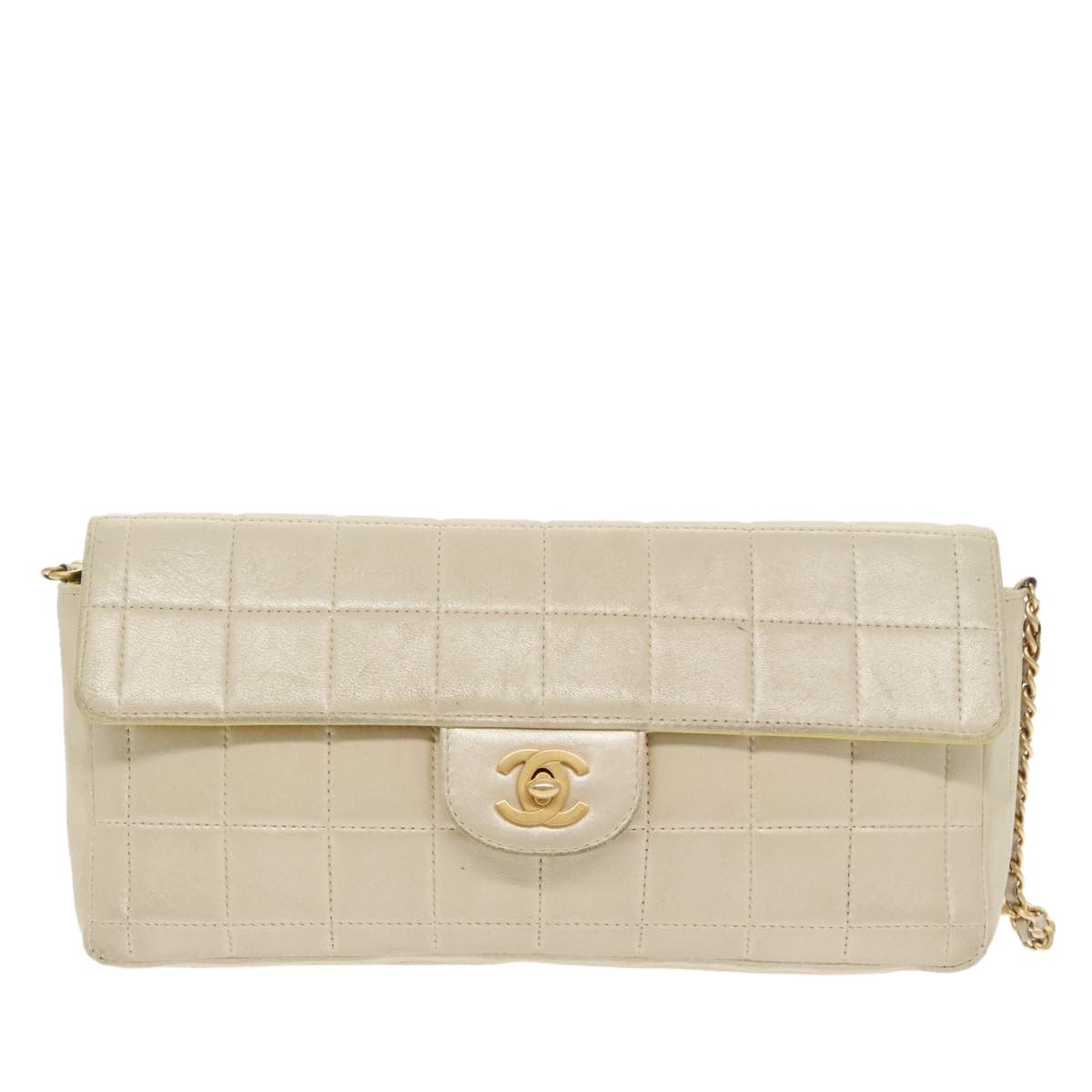 Chanel Chocolate Bar Beige Leather Shoulder Bag (Pre-Owned) Size ONE SIZE - 1 Thumbnail