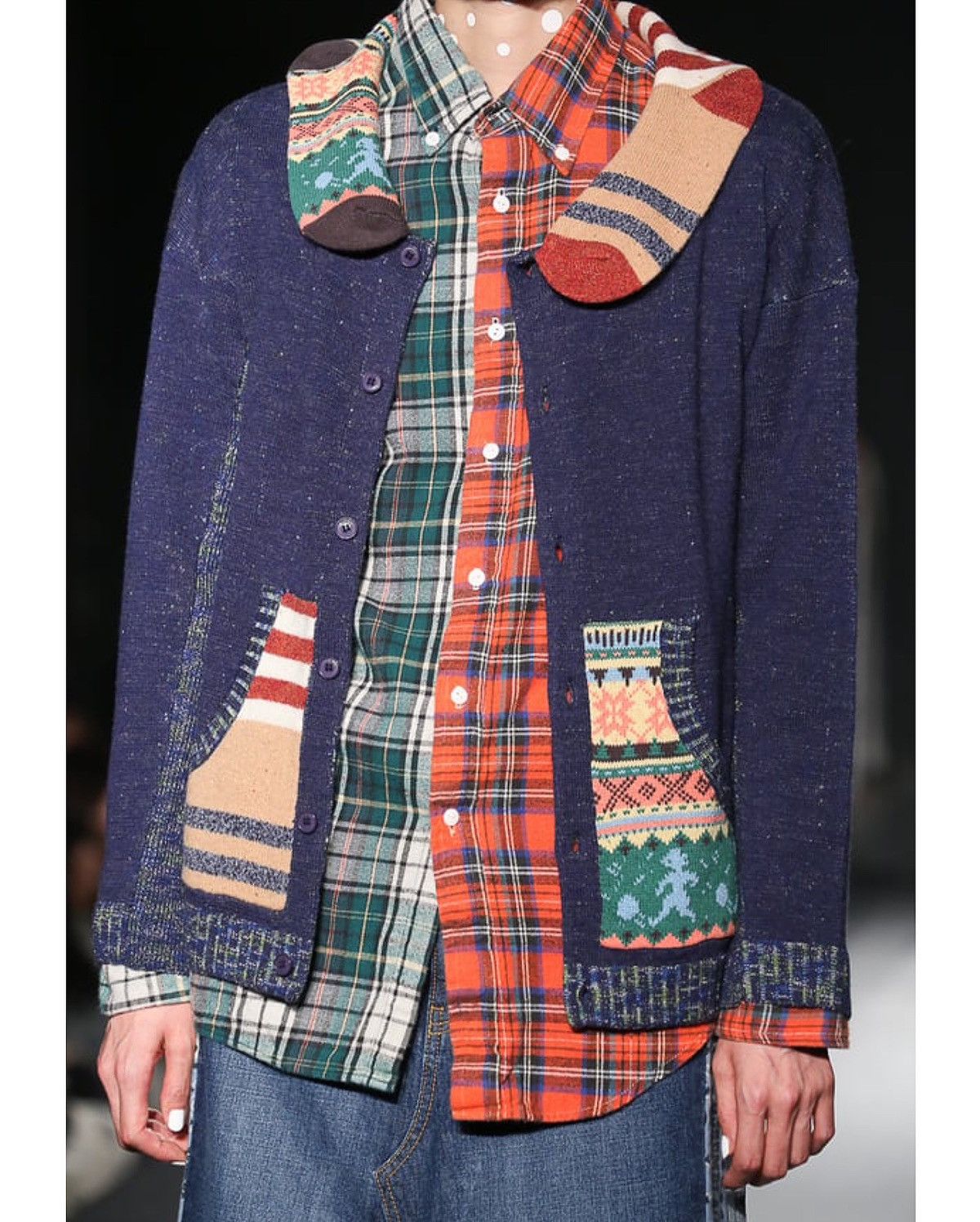 Issey Miyake SS2013 NÉ-NET PATCHWORK CHECK STRIPE SHIRT Size US M / EU 48-50 / 2 - 4 Thumbnail