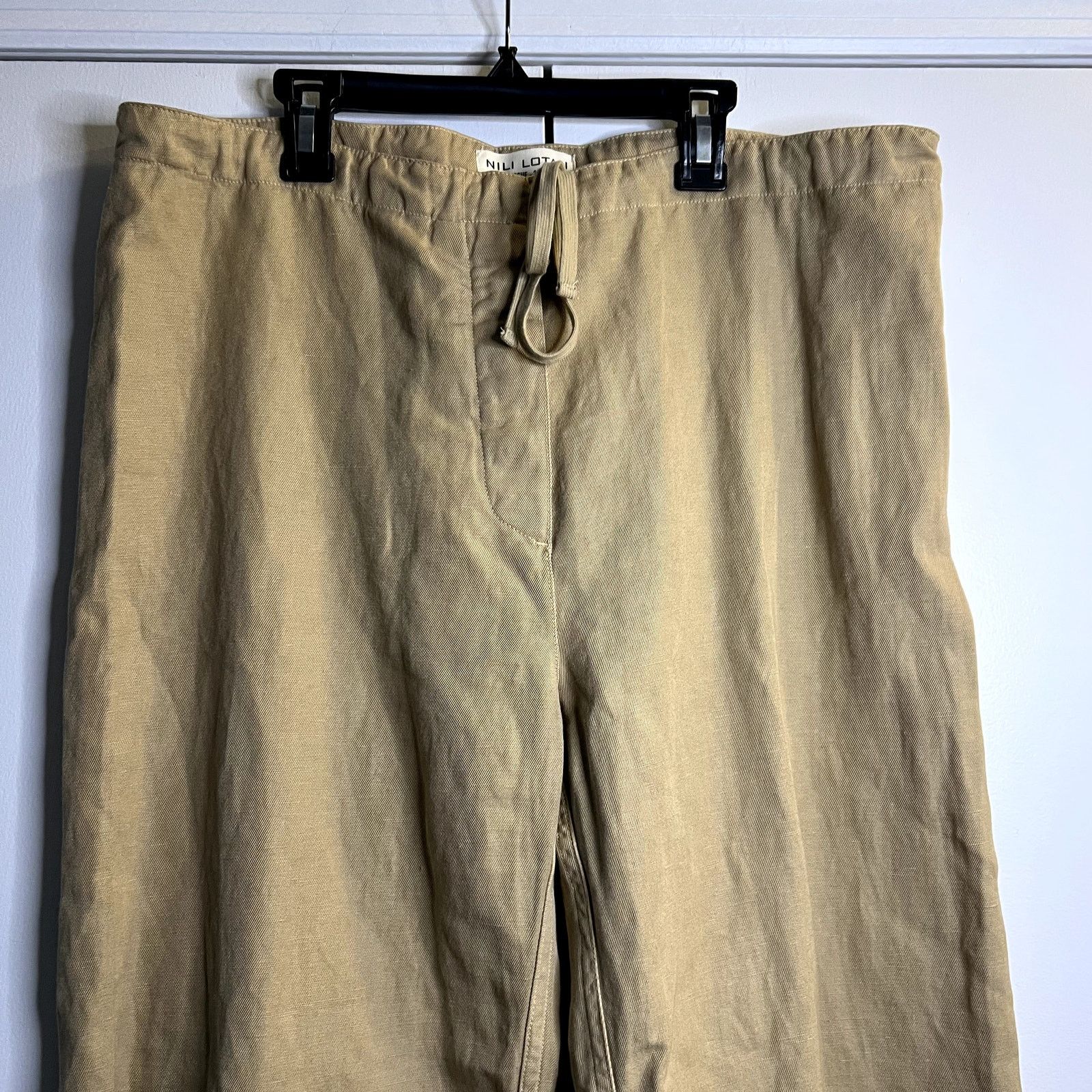 Nili Lotan nili lotan Elastic waistband drawstring linen pants M Size 29" - 2 Thumbnail
