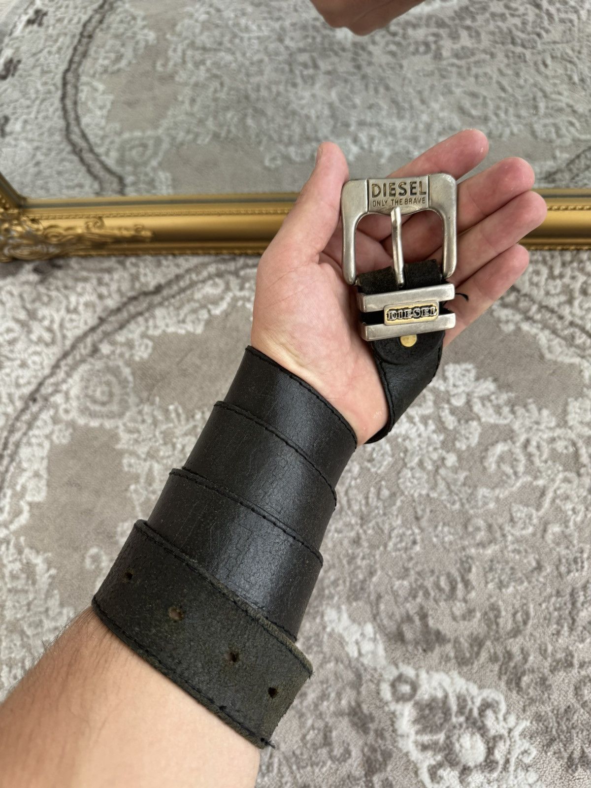 Diesel Vintage Diesel Leather Belt Monogram Big Logo Japanesse Y2K Size ONE SIZE - 1 Thumbnail