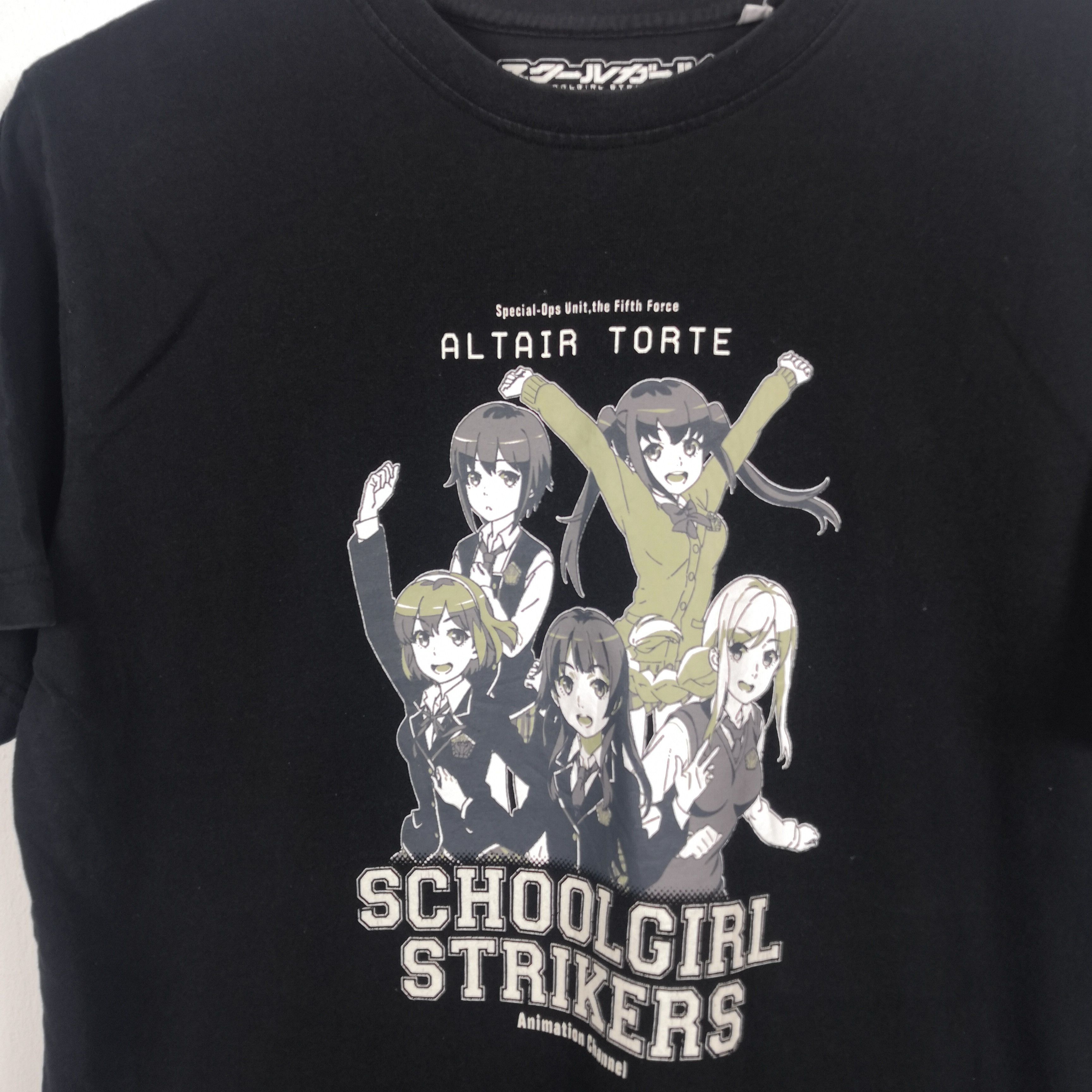 Anime Y2K School Girl Strikers Tshirt Japanese Manga Anime Tees | Size US M / EU 48-50 / 2 - 3 Thumbnail