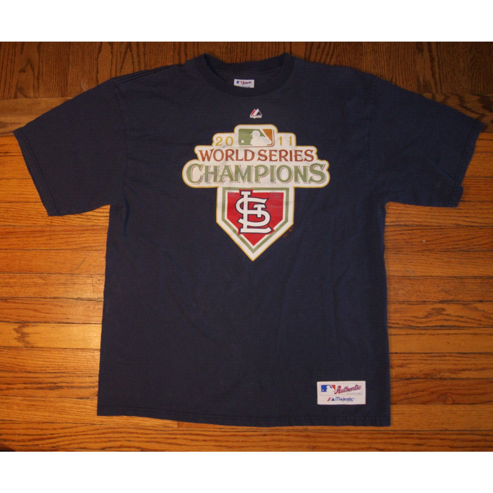 Majestic St Louis Cardinals 2011 World Series Champ Majestic L TShirt Size US L / EU 52-54 / 3 - 2 Thumbnail