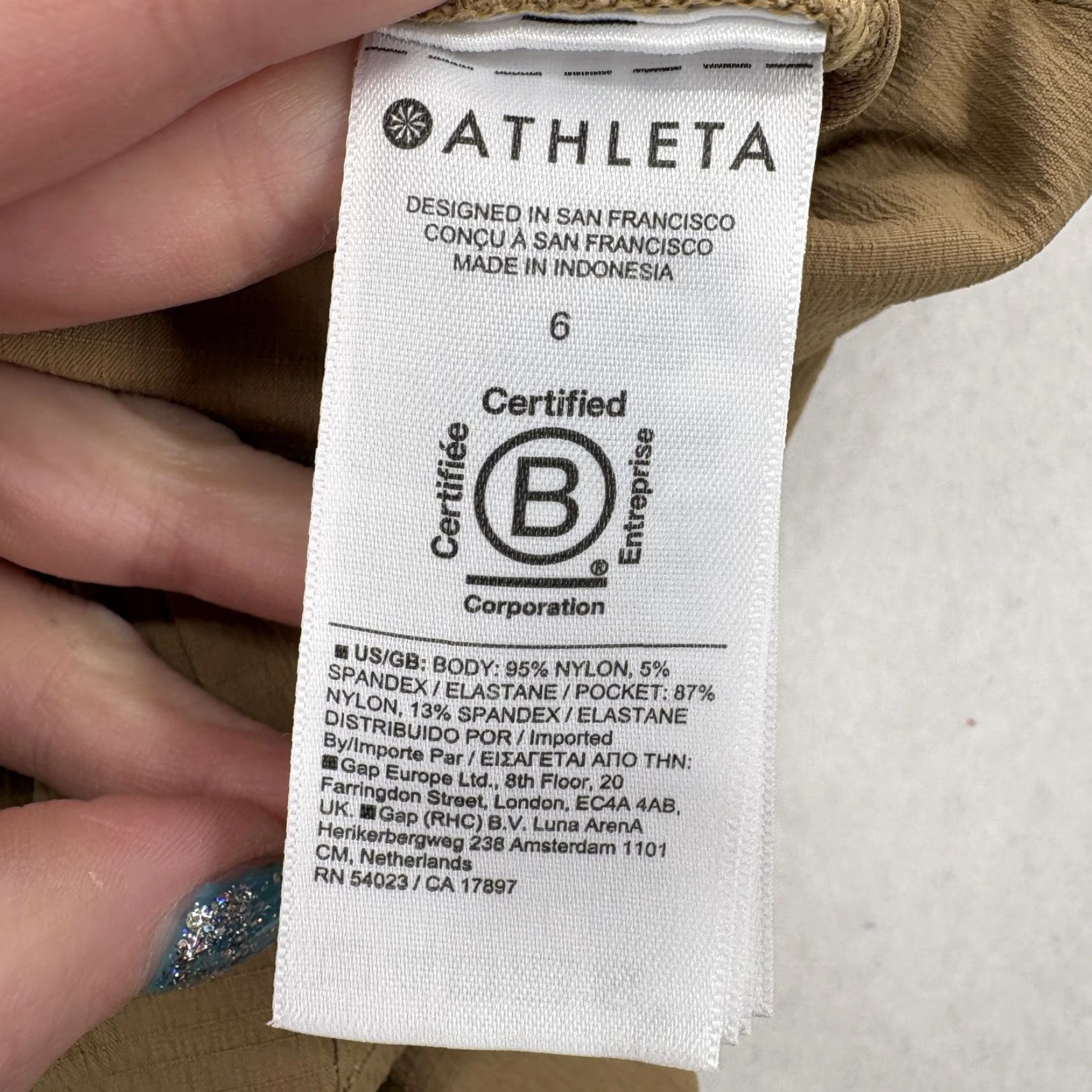 Athleta Athleta Jogger Pants Womens 6 Brown Nylon Spandex Lightweight Tapered Pockets Hiking Travel Yoga Activewear Casual Size 28" / US 6 / IT 42 - 5 Thumbnail