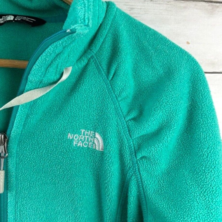 The North Face The North Face Full zip Fleece Womens Green Long Sleeve Hooded Jacket Size M / US 6-8 / IT 42-44 - 2 Thumbnail
