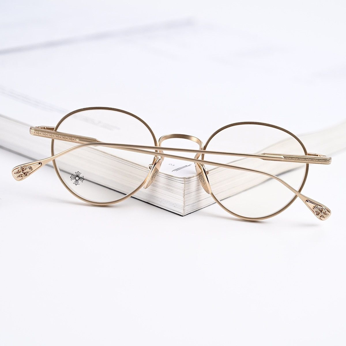 Chrome Hearts CHROME HEARTS THICK GOLD PLATED/ MATTE GOLD PLATED GLASSES Size ONE SIZE - 14 Thumbnail
