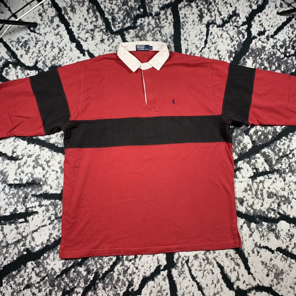 Polo Ralph Lauren × Vintage Vintage Ralph Lauren Polo Rugby Longsleeve Tshirt 90’s Pony Size US XXL / EU 58 / 5 - 3 Thumbnail