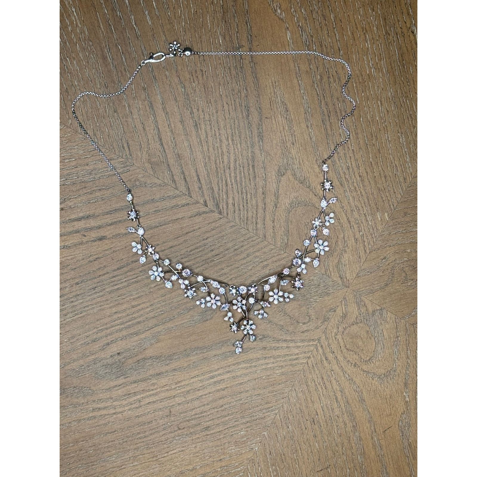 Other Eliot Danori Rhodium-Plated Flower Cubic Zirconia Necklace Size ONE SIZE - 6 Thumbnail