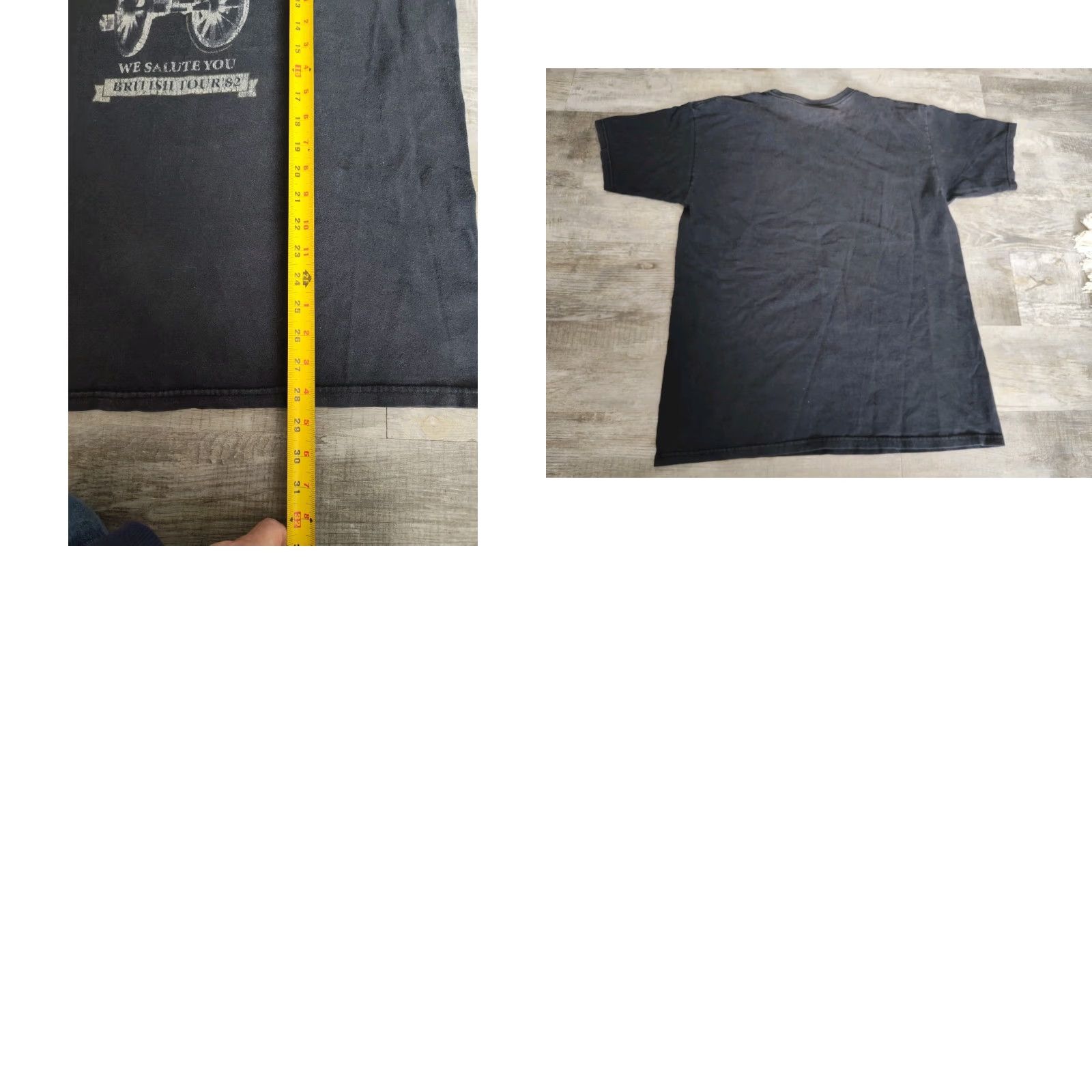 Vintage VINTAGE AC/DC For Those About To Rock Black T Shirt Rock Shirt Men M/L Cotton Weathered Graphic Print Crew Neck Short Sleeve UK Tour Weathered Faded Size US M / EU 48-50 / 2 - 8 Thumbnail