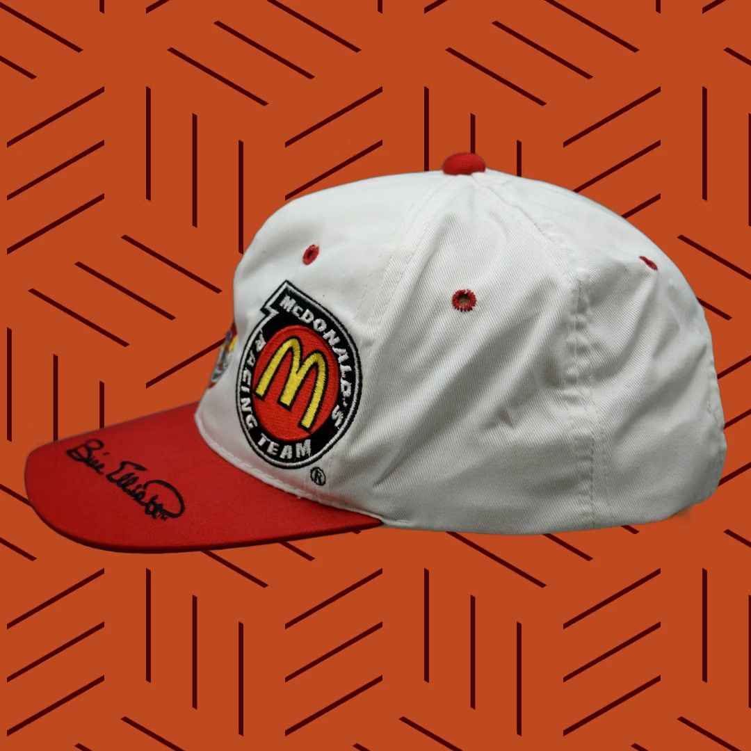 NASCAR VINTAGE Kudzu NASCAR Bill Elliott McDonald’s Racing Team Snapback Hat #94 White Size ONE SIZE - 1 Thumbnail