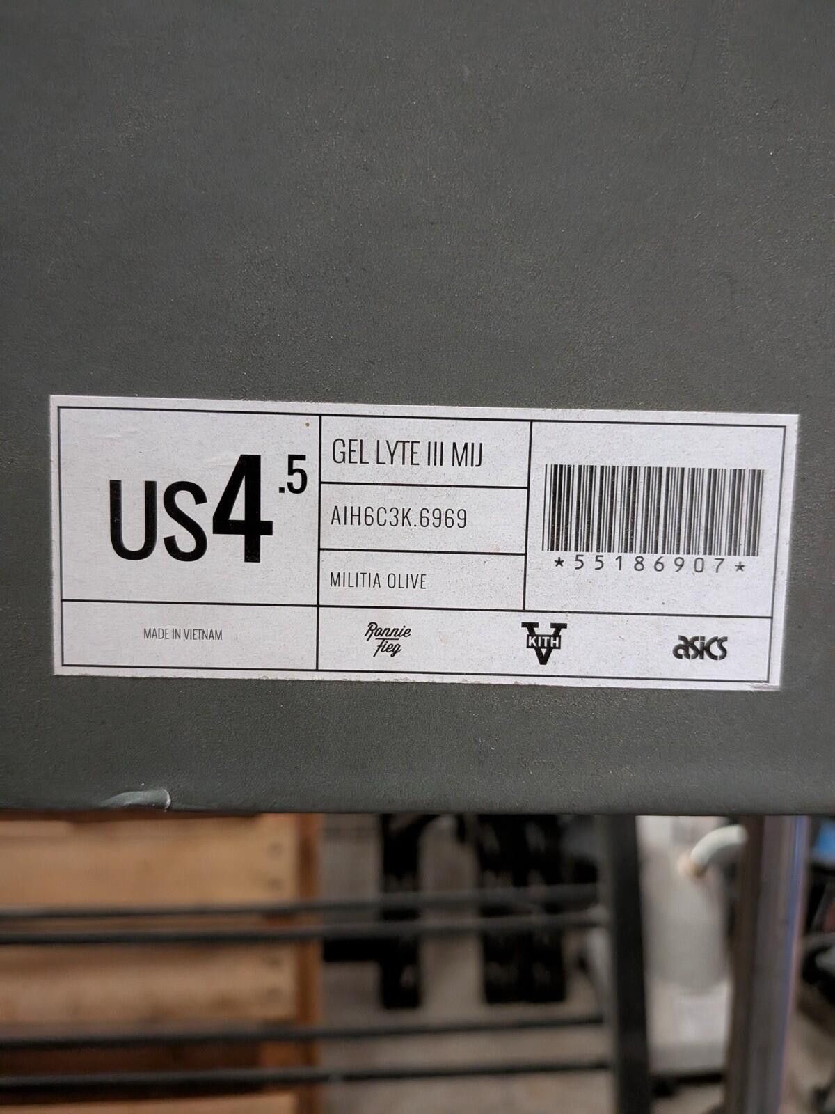 Asics Asics Gel Lyte III MIJ Kith Ronnie Fieg Militia Mossad US4.5 Size US 5 / EU 37 - 11 Thumbnail