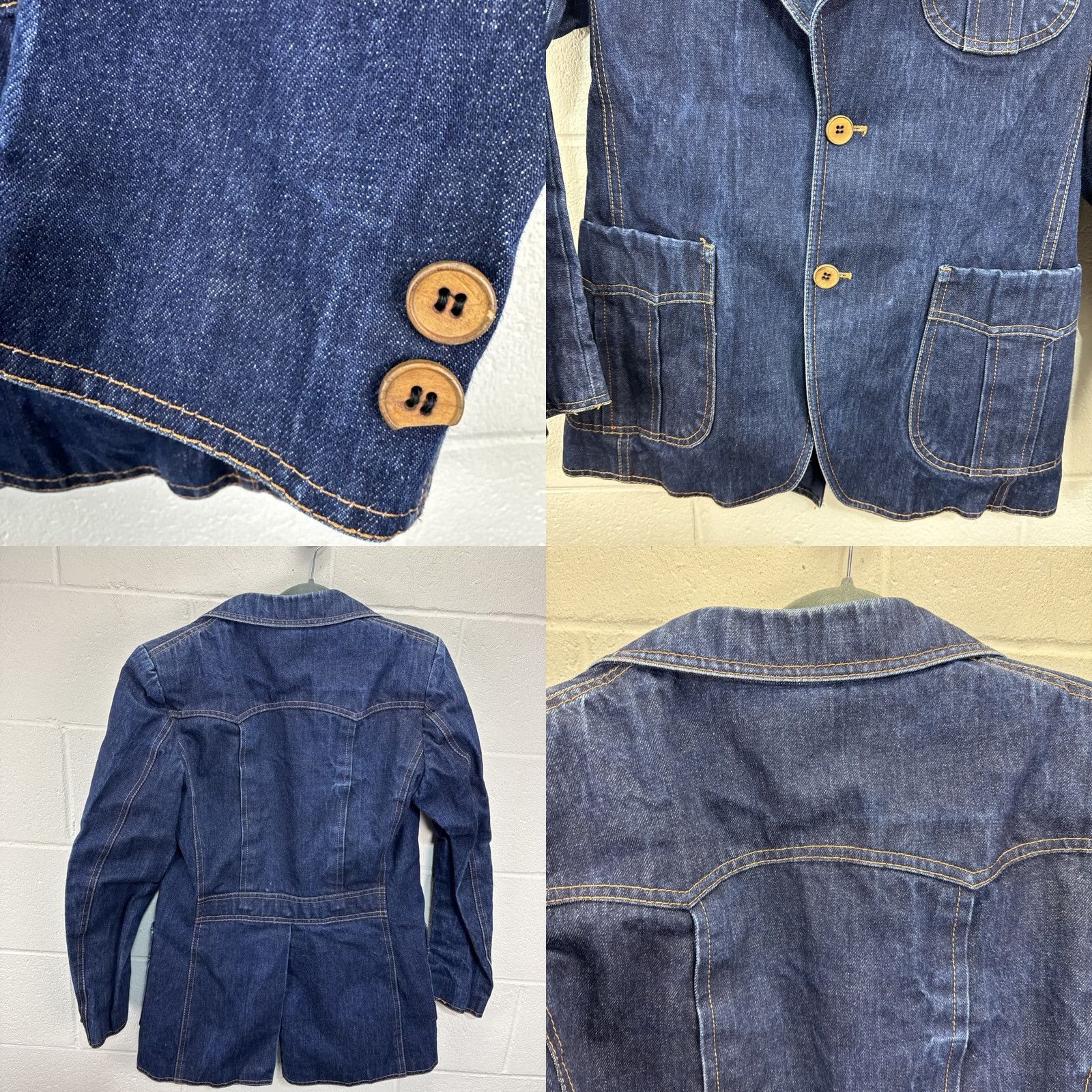 Vintage VINTAGE Southern Cotton Co Jacket Denim Blazer 38 L Two Button Pockets 67/41-836 Size XS / US 0-2 / IT 36-38 - 8 Thumbnail