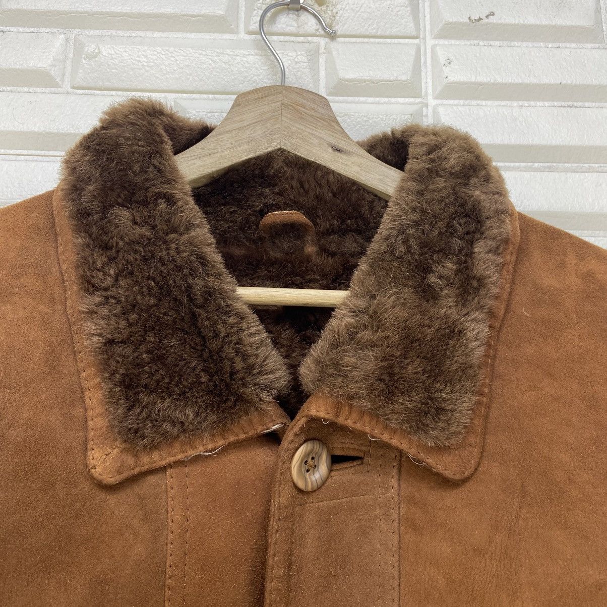 Genuine Leather Vintage Roberto Massini Too Shokai Sheepskin Sherling Coat Size US M / EU 48-50 / 2 - 9 Thumbnail