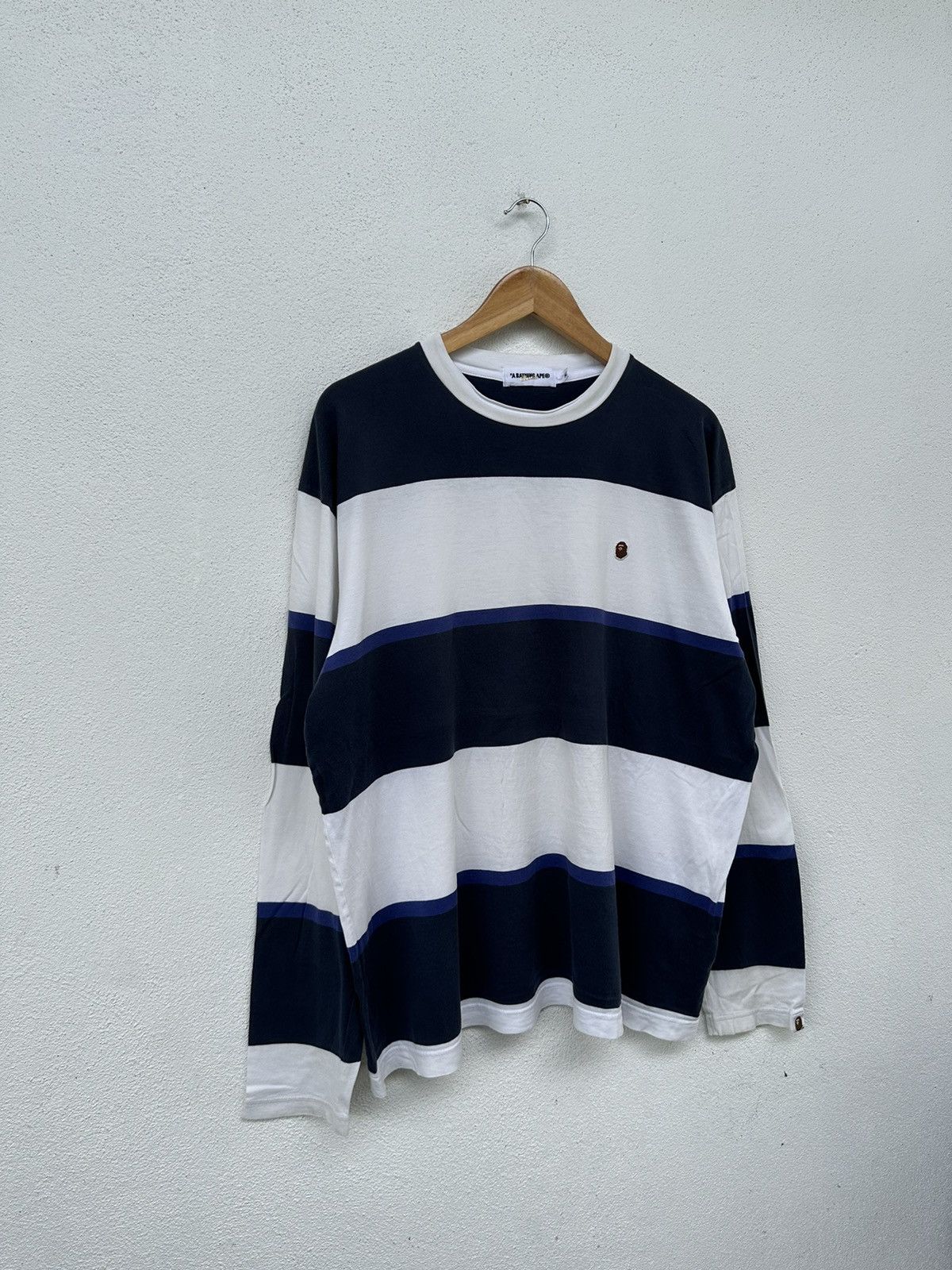 Nigo Bape Striped Long Sleeve Tee Size US XL / EU 56 / 4 - 4 Thumbnail