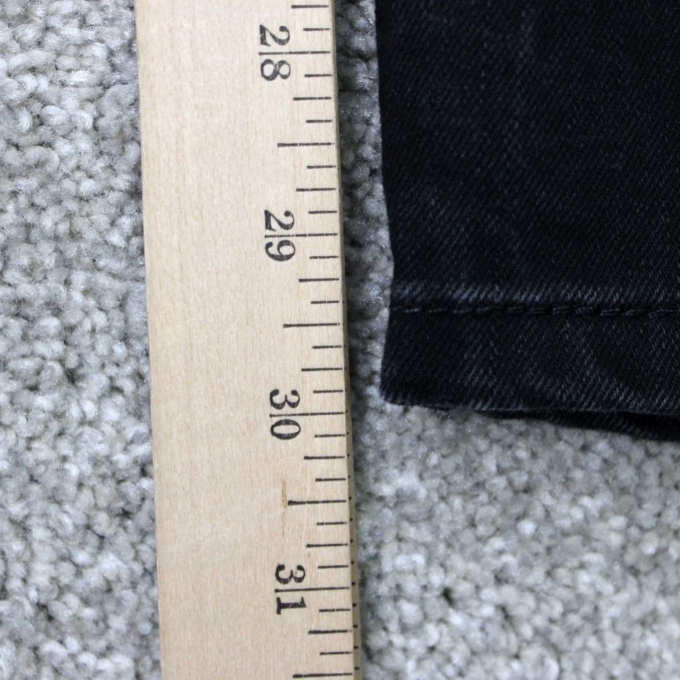 Levi's Levi's 505 Jeans Mens 42x30 Black Regular Fit Straight Leg Denim Cotton Stretch Size US 42 / EU 58 - 3 Thumbnail