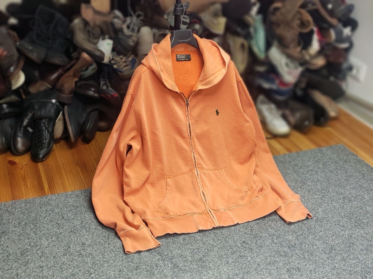 Polo Ralph Lauren Vintage 90's Polo Ralph Lauren RRL Zip Orange Faded Hoodie Size US L / EU 52-54 / 3 - 17 Thumbnail