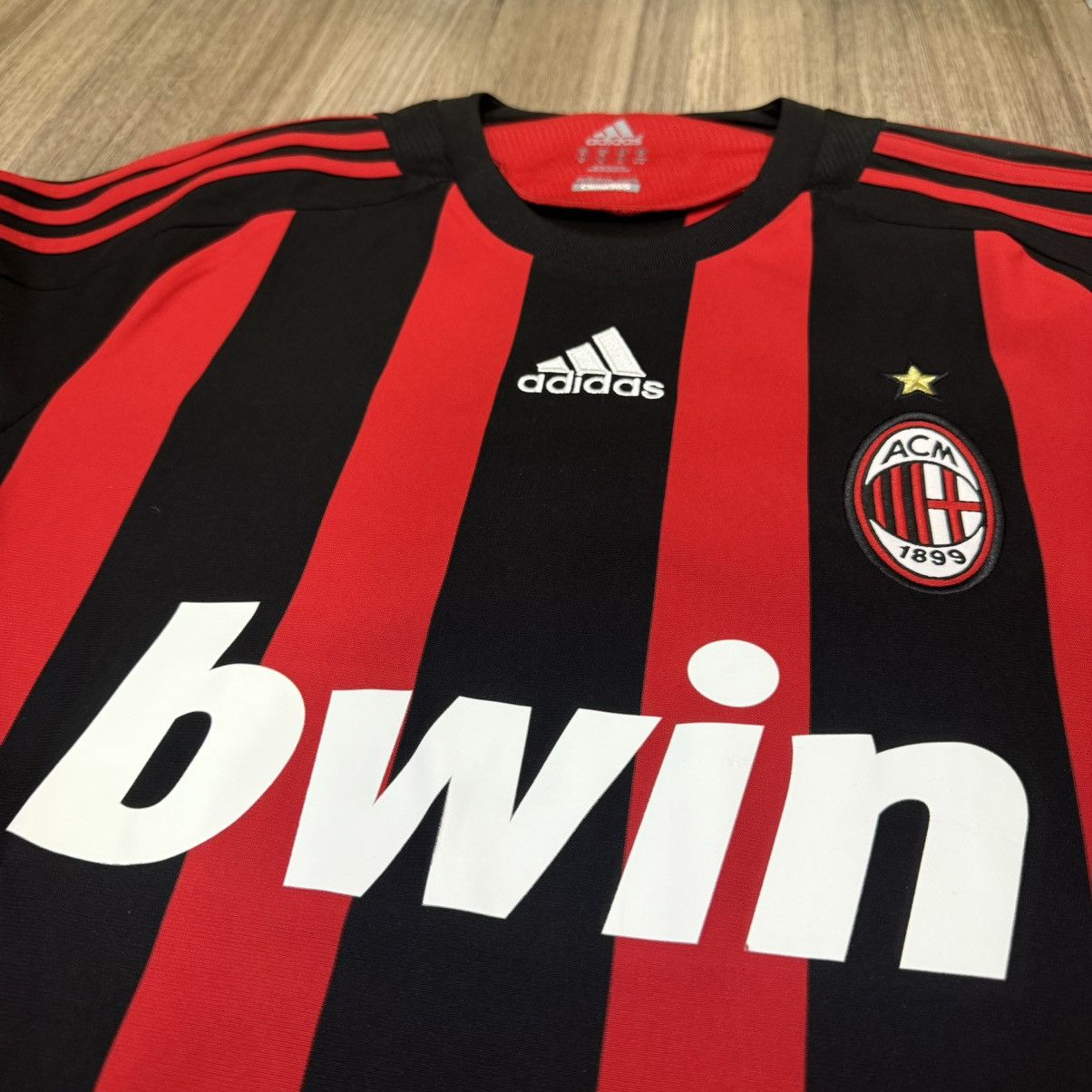 Adidas AC Milan 08/09 longsleeves home shirt #32 Beckham Size US M / EU 48-50 / 2 - 3 Thumbnail