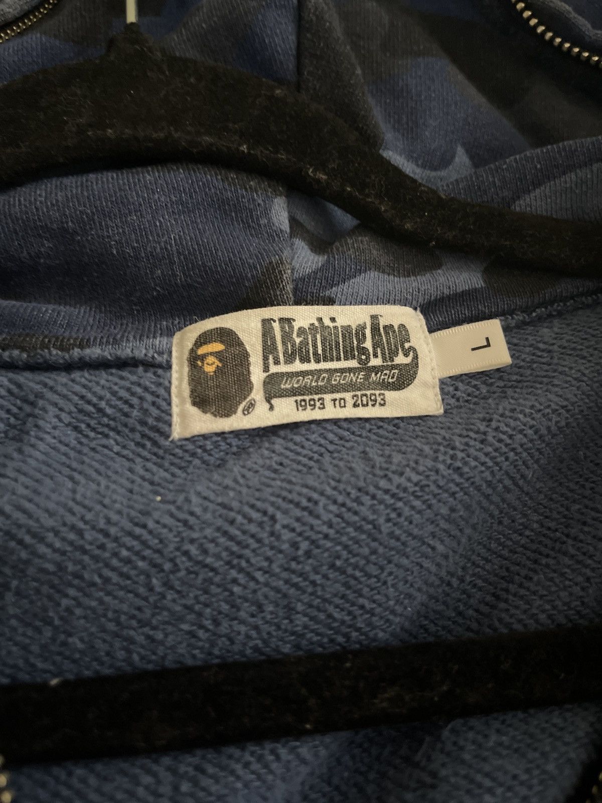 Bape Bape Color Navy Camo Full Zip Hoodie (FW19) Size US L / EU 52-54 / 3 - 4 Thumbnail