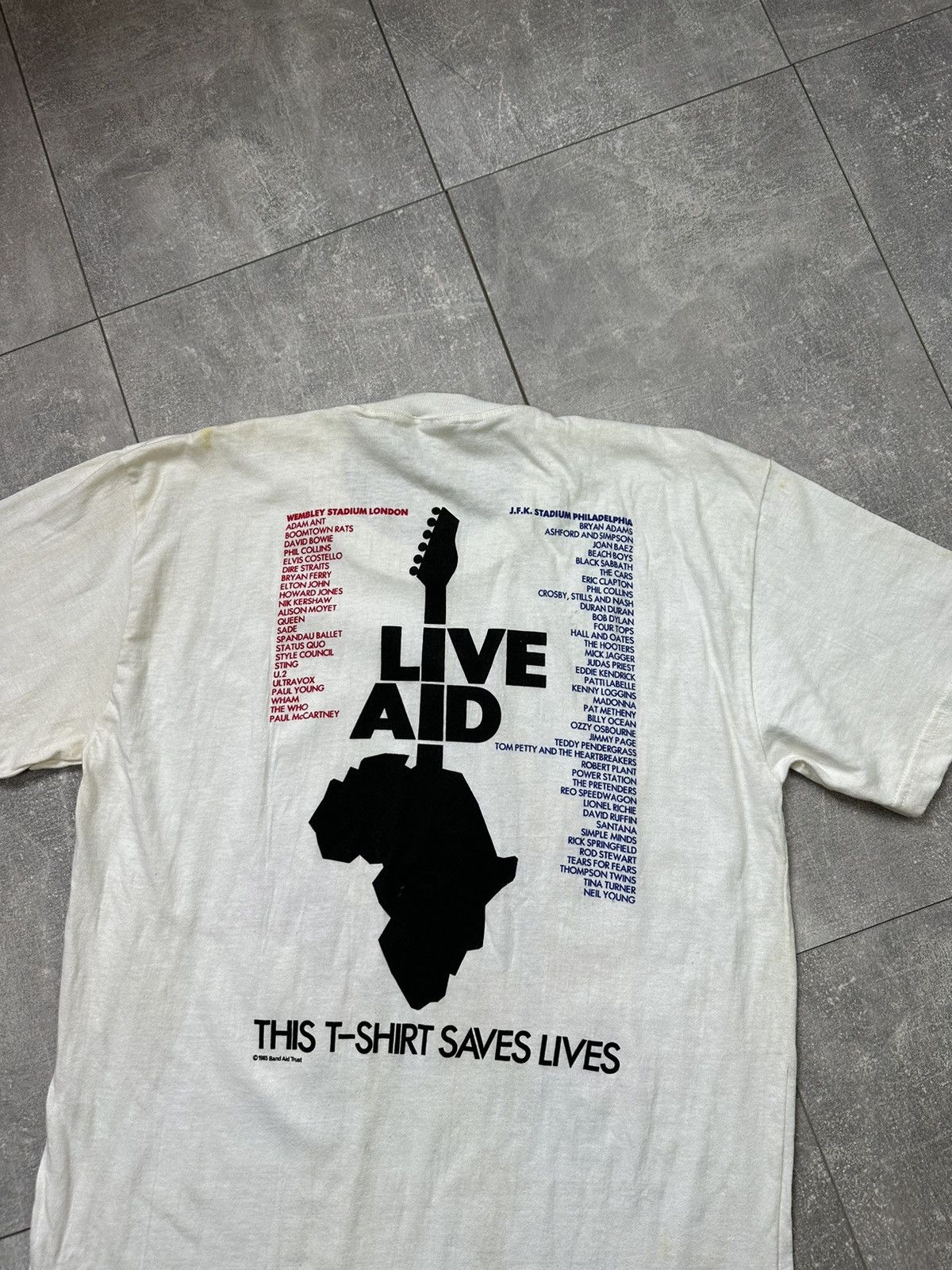 Other Live Air The Global Jukebox 1985 Vintage Rare Band Tee Size US L / EU 52-54 / 3 - 14 Thumbnail