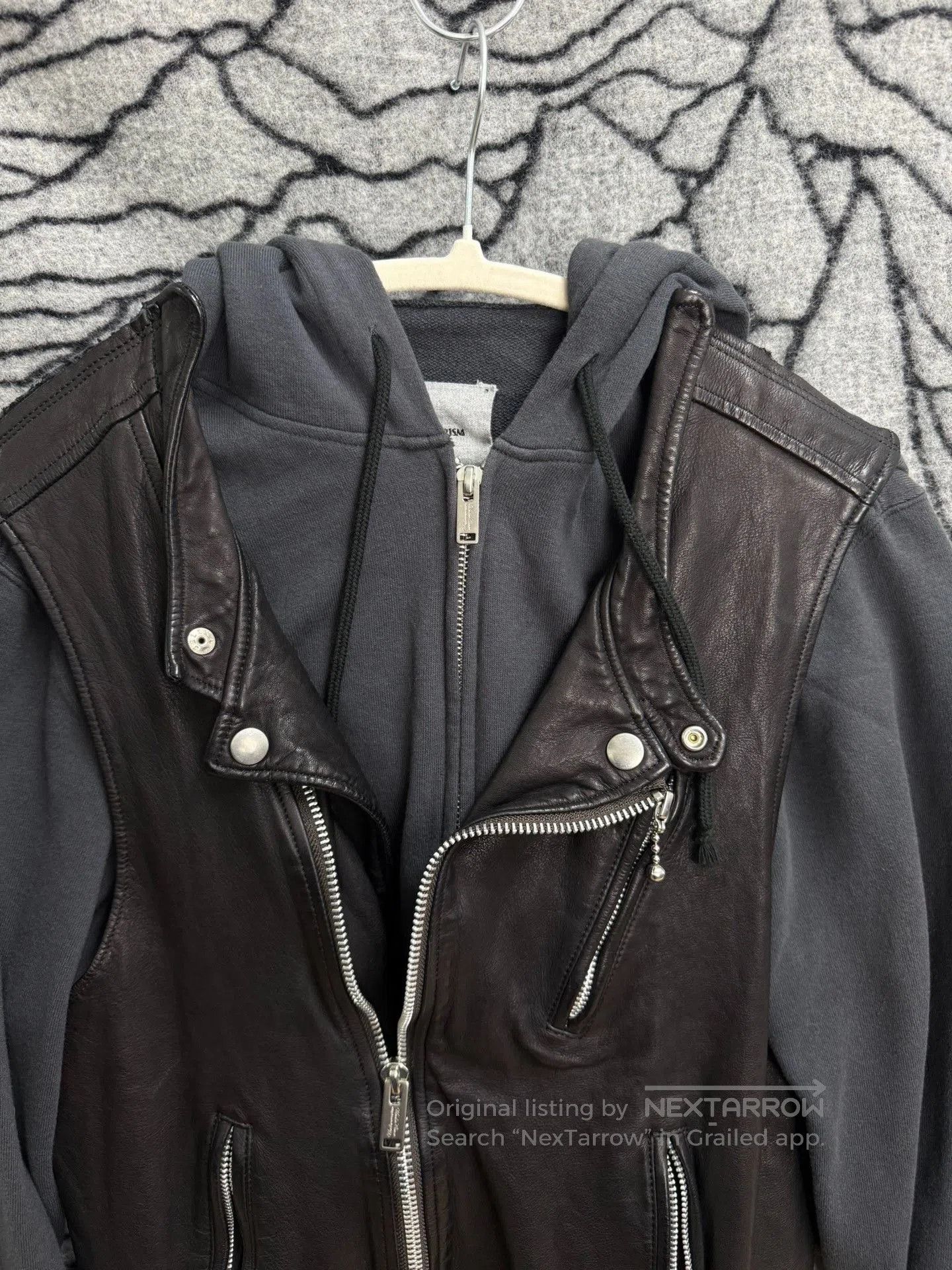 Takahiromiyashita The Soloist. UNDERCOVER Paneled Leather Distressed Jacket. Size US M / EU 48-50 / 2 - 4 Thumbnail