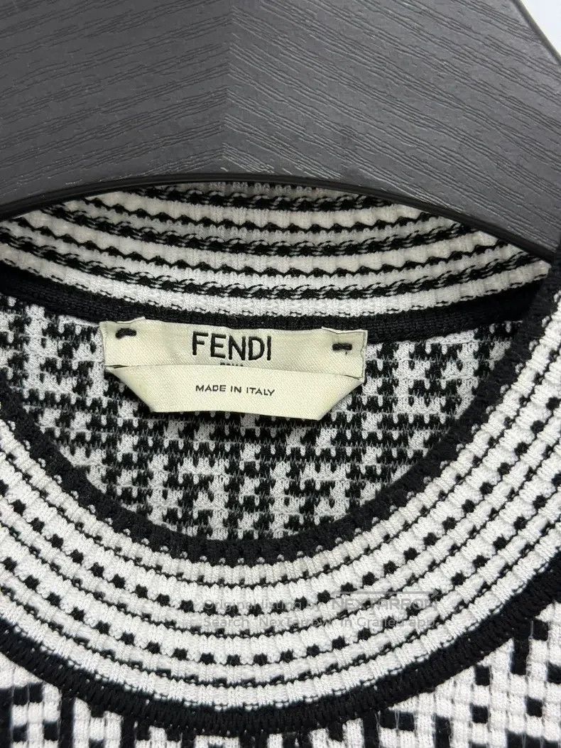 Fendi Fendi Classic black and white dress with old flower full p Size XS / US 0-2 / IT 36-38 - 2 Thumbnail