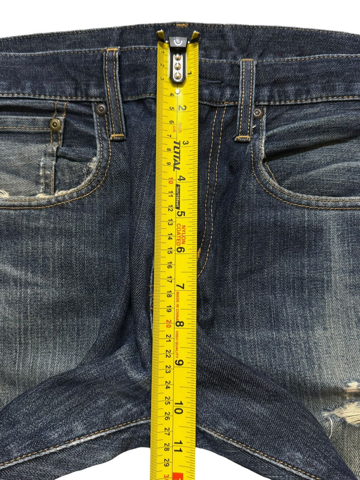 GU Vintage Y2K Japanese GU Faded Wash Distressed Straight Leg Size US 32 / EU 48 - 11 Thumbnail