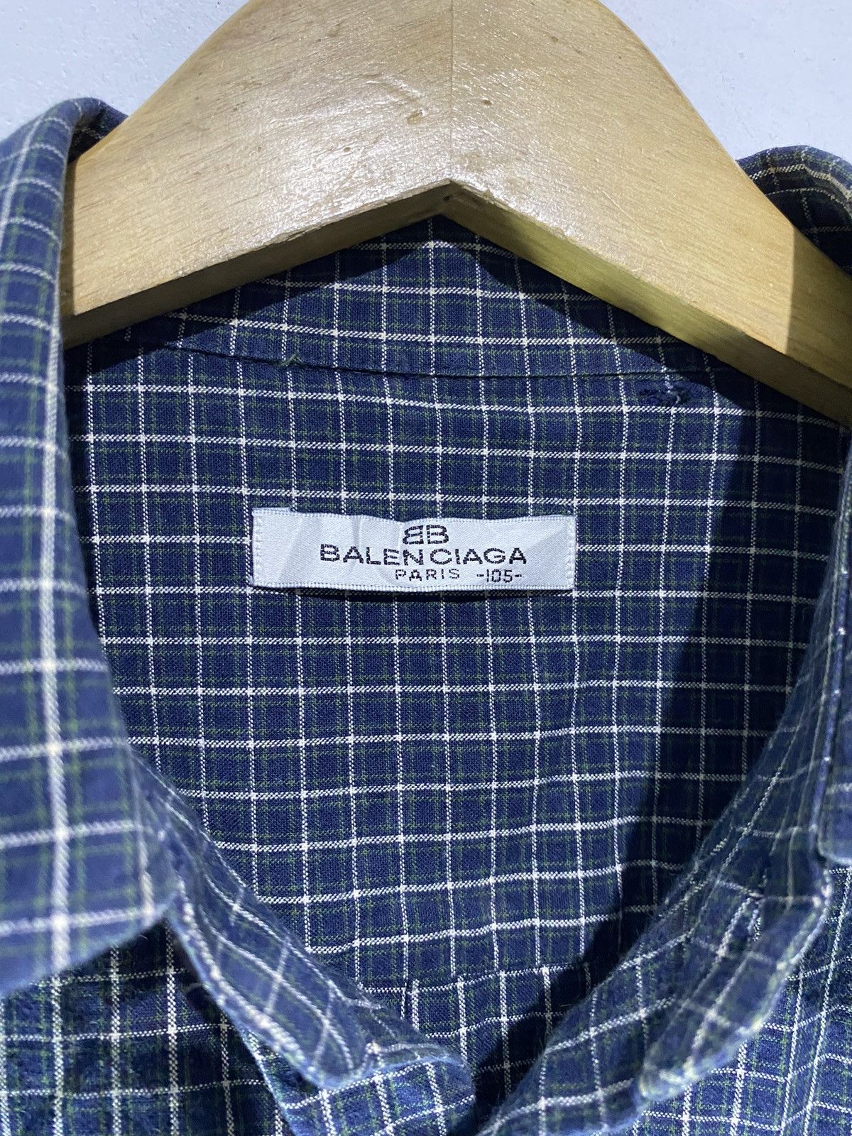 Balenciaga Vintage balenciaga tartan button shirt Size US XL / EU 56 / 4 - 4 Thumbnail