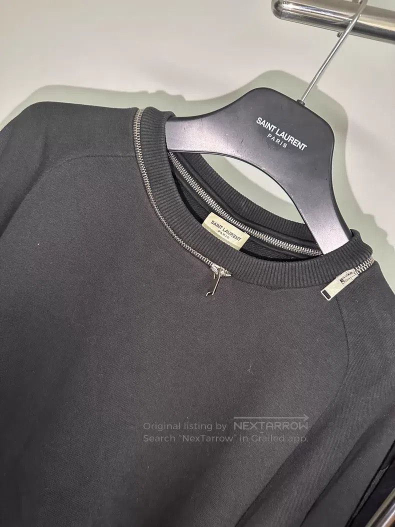 Saint Laurent Paris Saint Laurent Paris Round Neck Hoodie with Zipper Around C Size US M / EU 48-50 / 2 - 2 Thumbnail