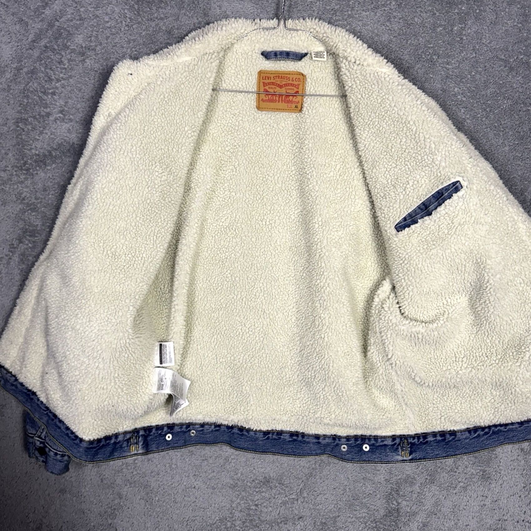 Levi's VINTAGE Levi's Jacket Men XL Denim Trucker Lined Sherpa Bomber Utility 90s Hip Hop USA Mens Size US XL / EU 56 / 4 - 7 Thumbnail