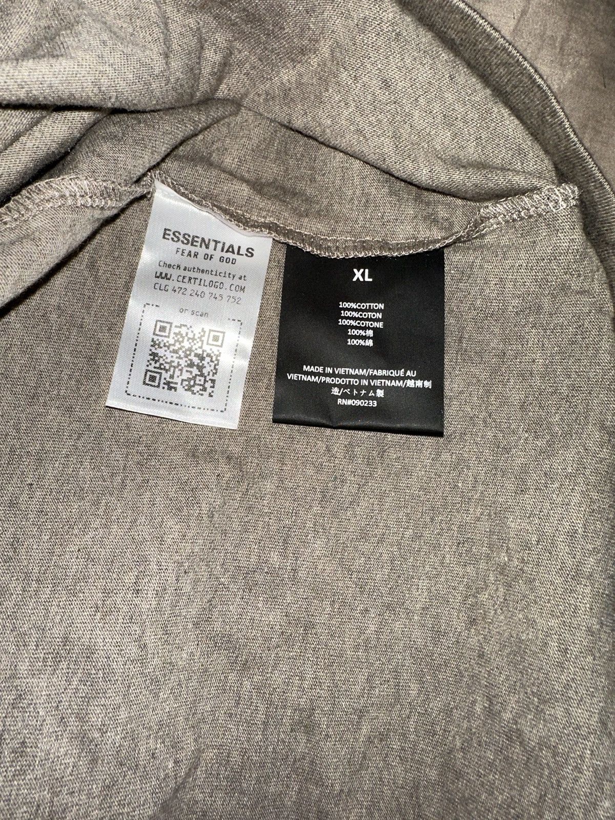 Essentials × Fear of God Grey FOG Essentials Tee Shirt Size US XL / EU 56 / 4 - 5 Thumbnail