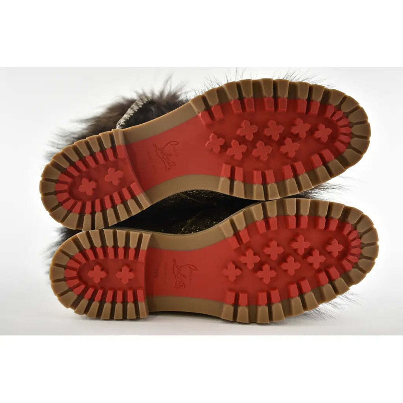 Christian Louboutin Christian Louboutin Fanny Flat Roche Fur Leather Lace Up Tie Size US 7.5 / IT 37.5 - 11 Thumbnail