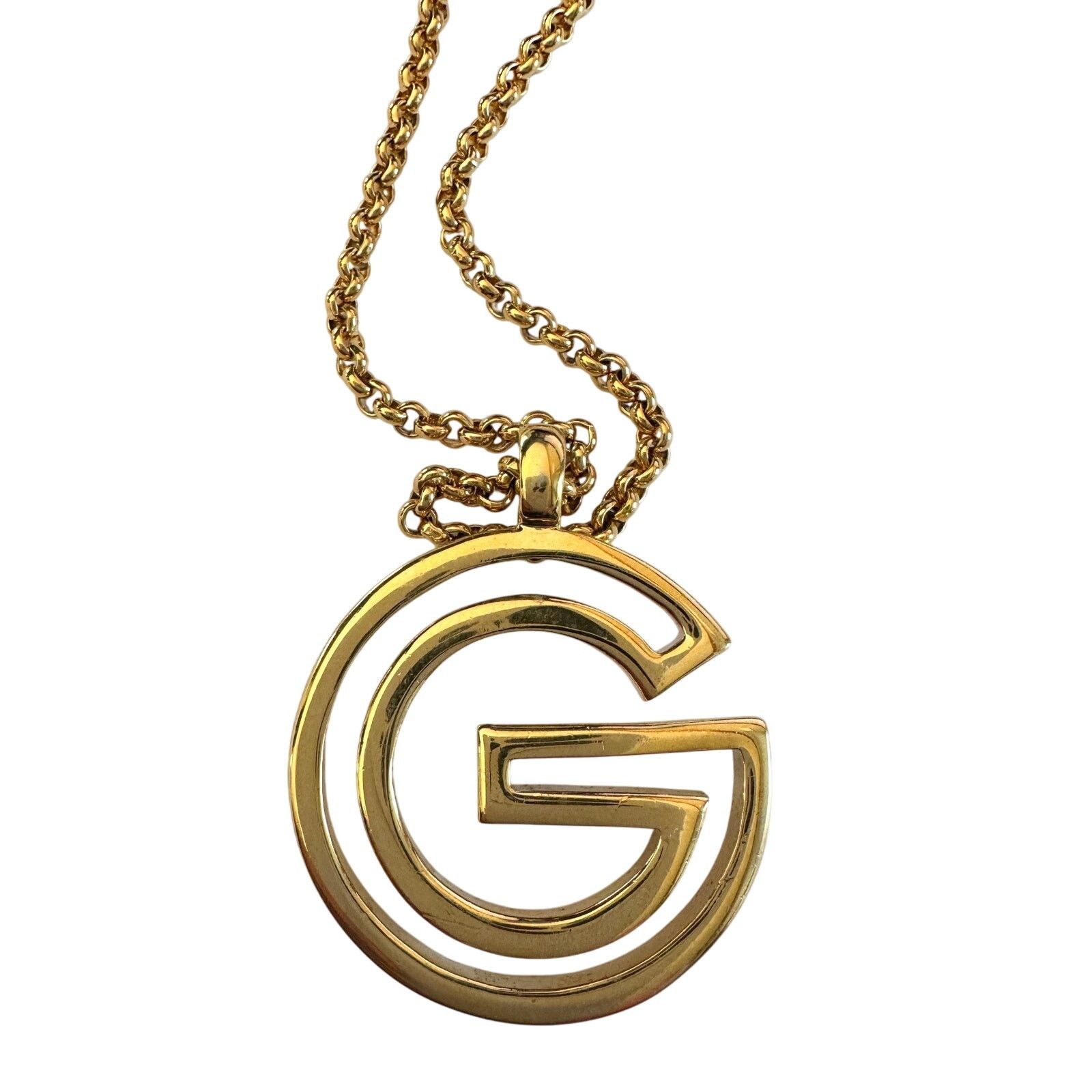 Givenchy Givenchy Vintage G Outline Necklace - 29" Chain Size ONE SIZE - 1 Thumbnail