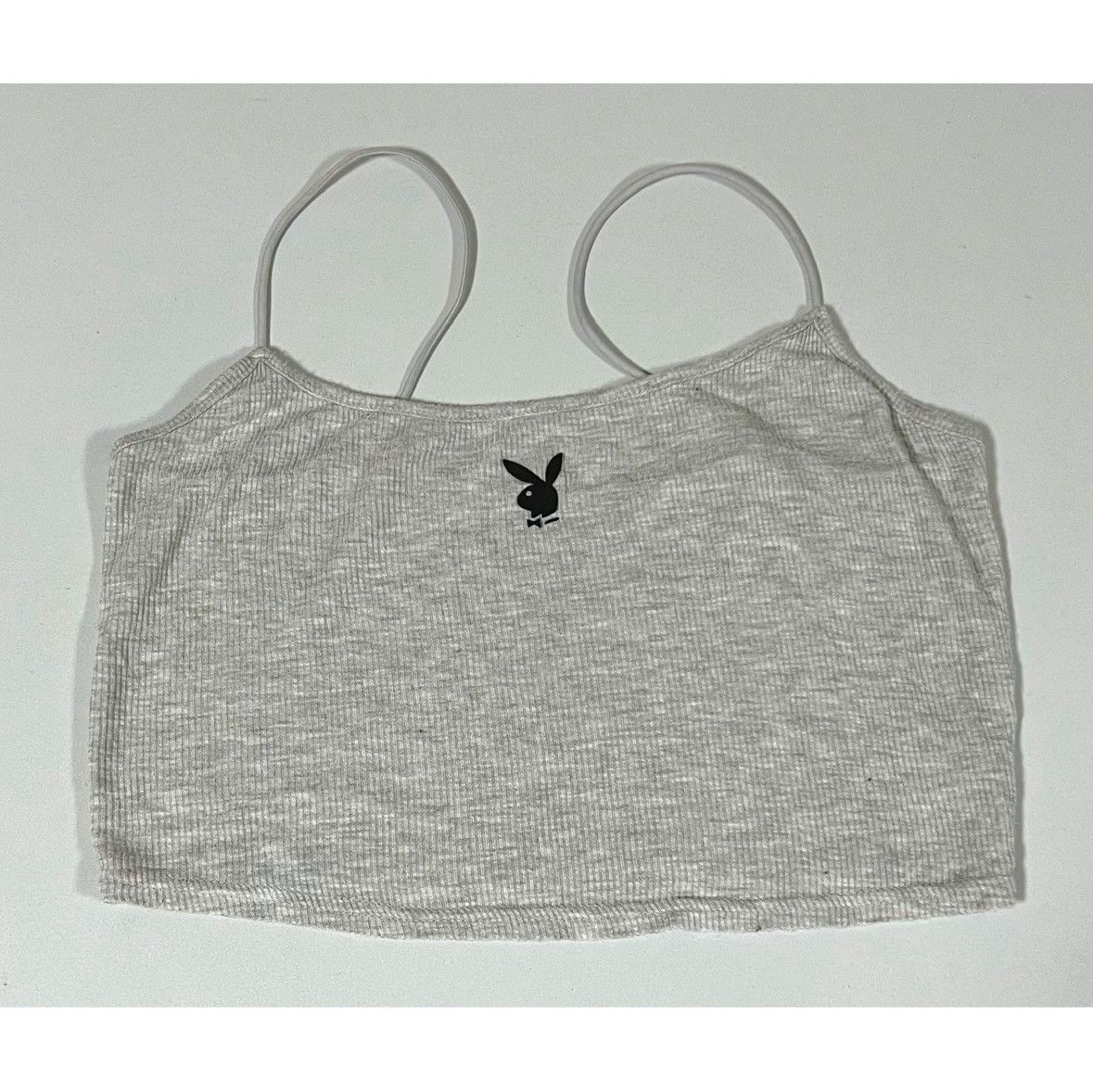 Pacsun × Playboy Playboy Bunny Logo Graphic Crop Tank Top T-Shirt Size S 🩶 Size S / US 4 / IT 40 - 1 Thumbnail