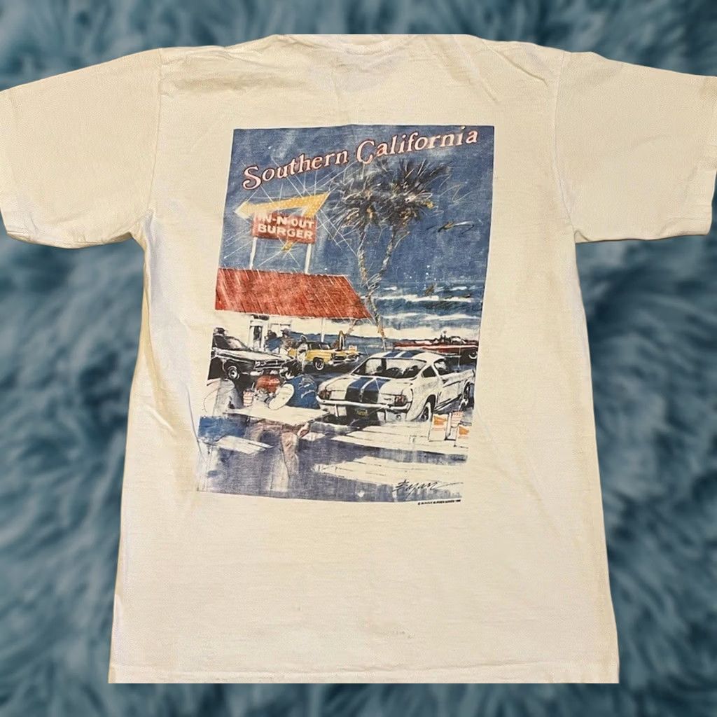 Vintage VINTAGE In N Out Burger Faded Shirt S White Modern 90s 80s Fast Food Surf Grunge USA Mens Shirt Size US S / EU 44-46 / 1 - 1 Thumbnail