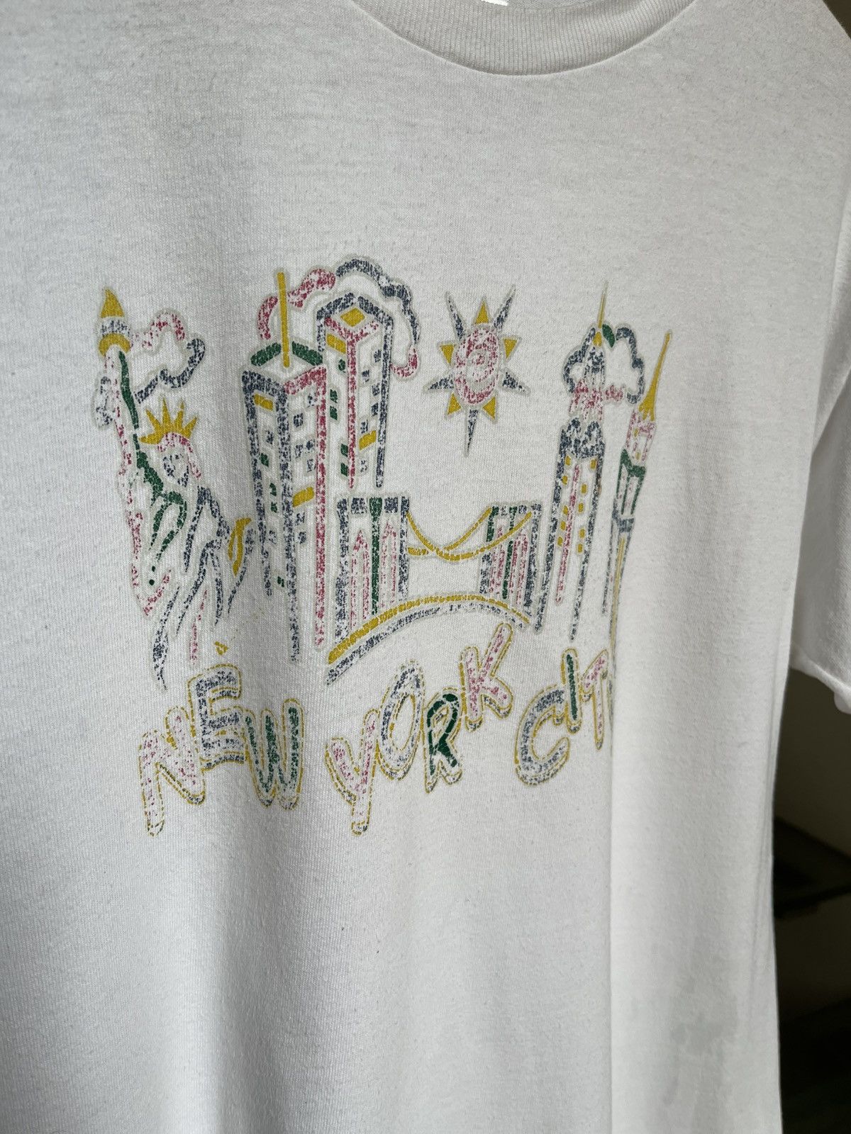 Vintage Vintage Distressed New York City T Shirt Size US M / EU 48-50 / 2 - 2 Thumbnail