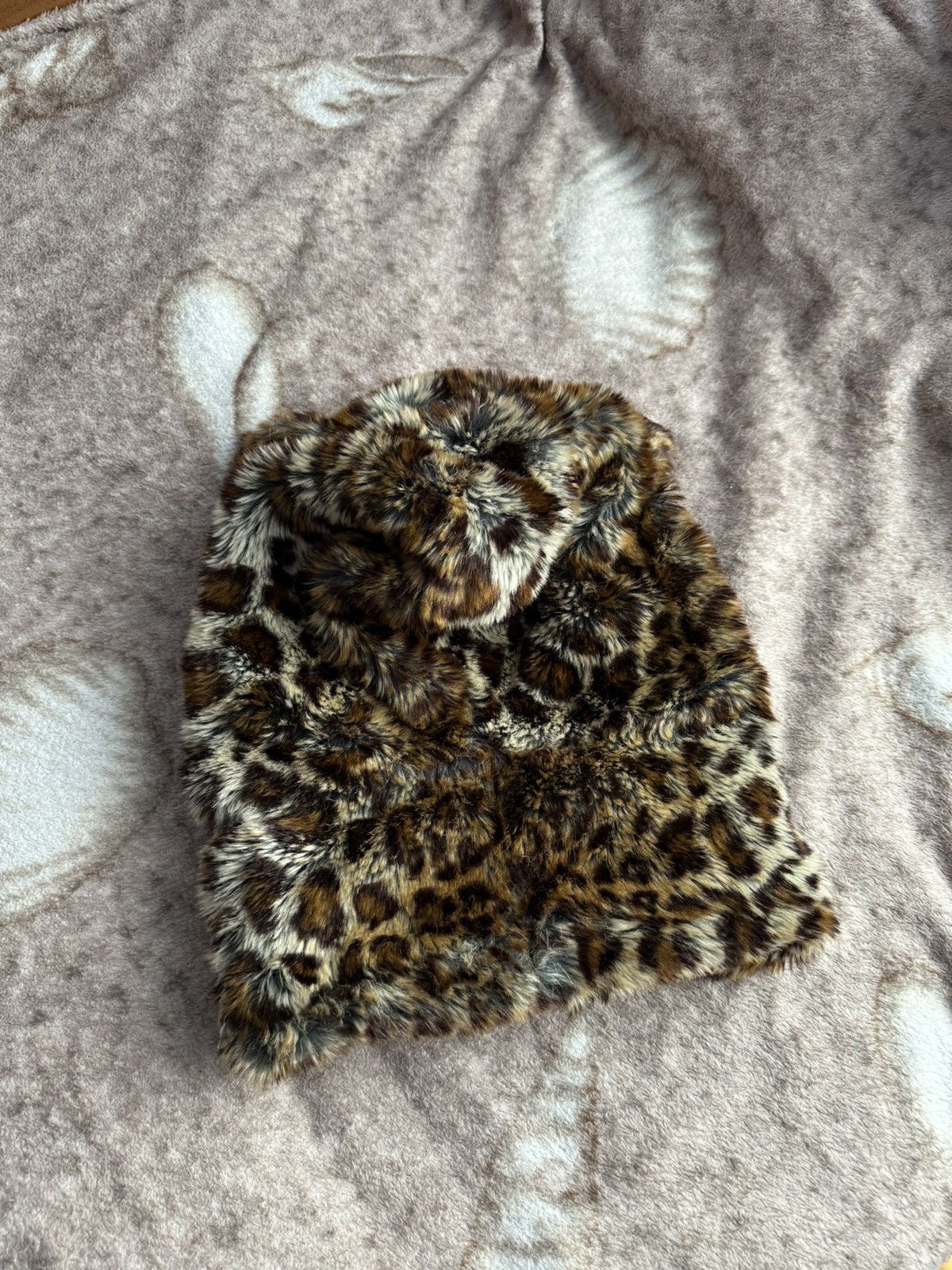 Japanese Brand Vintage Leopard Print Faux Fur Hood Size ONE SIZE - 5 Thumbnail