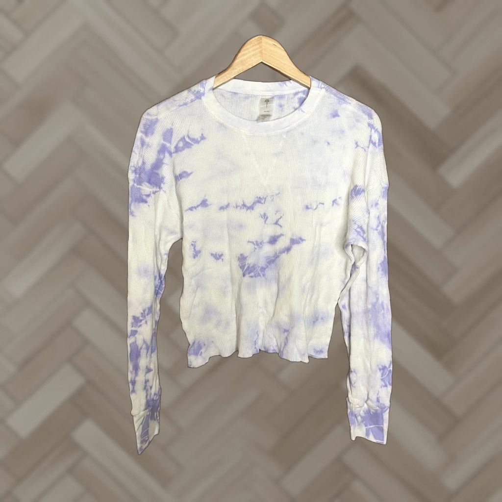 Vintage VINTAGE Anthropologie Electric & Rose Womens White Tie Dye Thermal Long Sleeve XS Size XS / US 0-2 / IT 36-38 - 1 Thumbnail