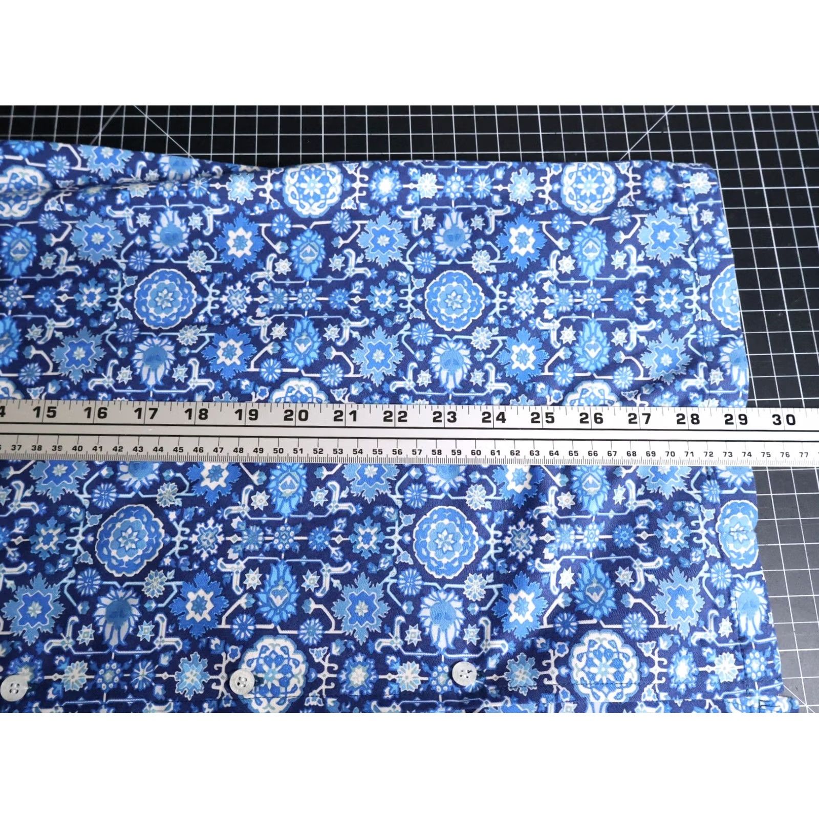 Vintage OVO x Liberty Fabric Shirt Men's XL Blue Geometric Oxford Button-Up Collared Casual 100% Cotton Size US XL / EU 56 / 4 - 6 Thumbnail