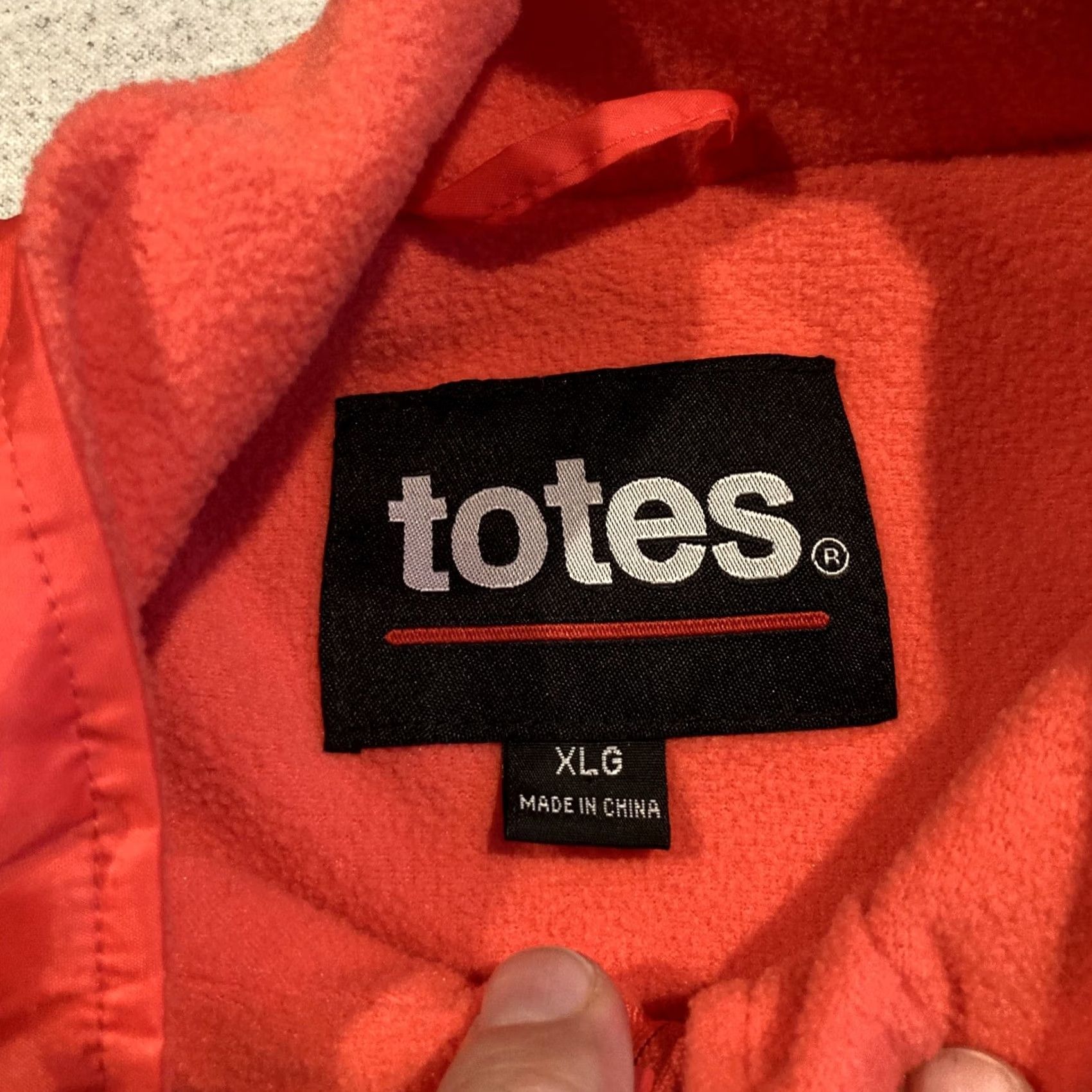 Vintage VINTAGE Totes Jacket Rain Coat Red Fleece Lined XL Mens Size US XL / EU 56 / 4 - 3 Thumbnail