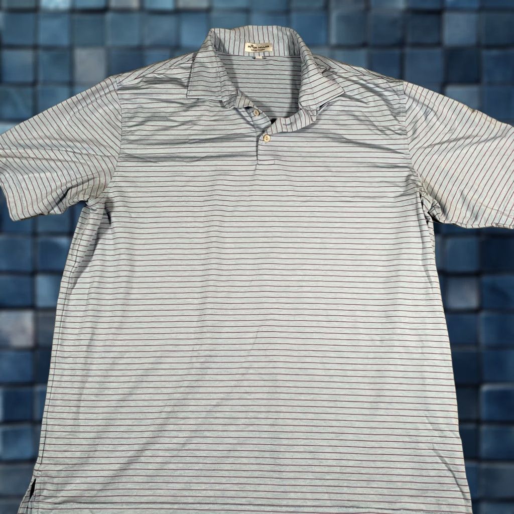 Peter Millar Peter Millar Polo Shirt Mens XL Blue Pink Stripe Summer Comfort Golf Top Size US XL / EU 56 / 4 - 1 Thumbnail