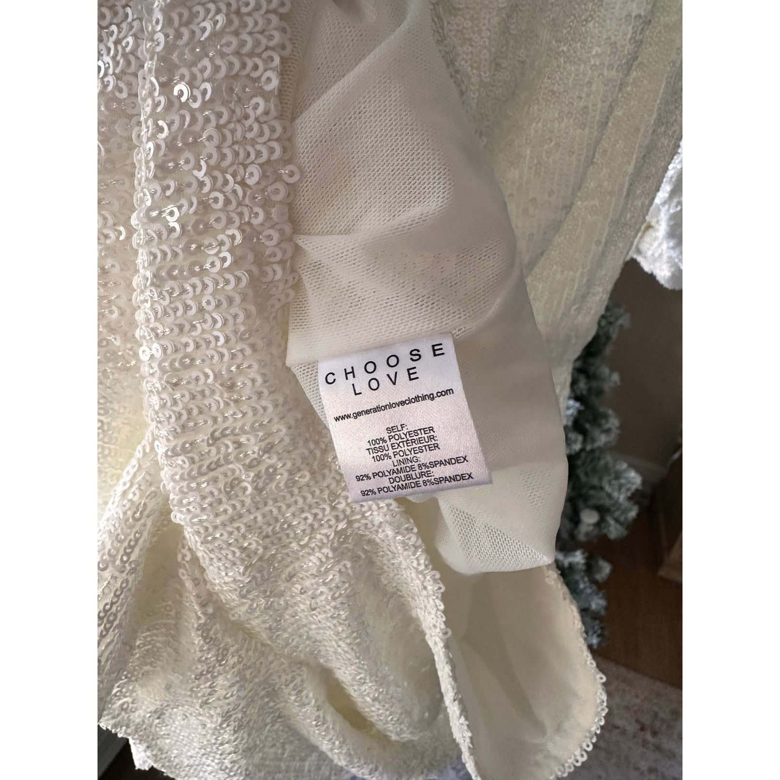 Generation Love NWT Generation Love Allegra Sequin Faux Wrap Jumpsuit White Size S / US 4 / IT 40 - 3 Thumbnail