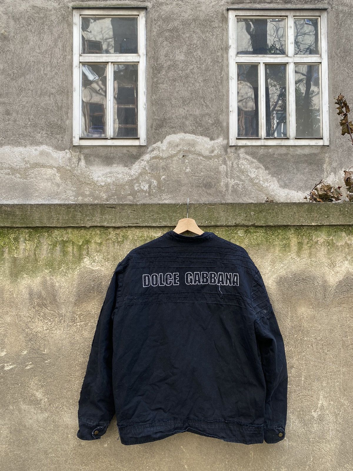 D&Gのジャケット DOLCE & GABBANA Jacket Green Cotton DG Love Blouson Coat IT52/US42